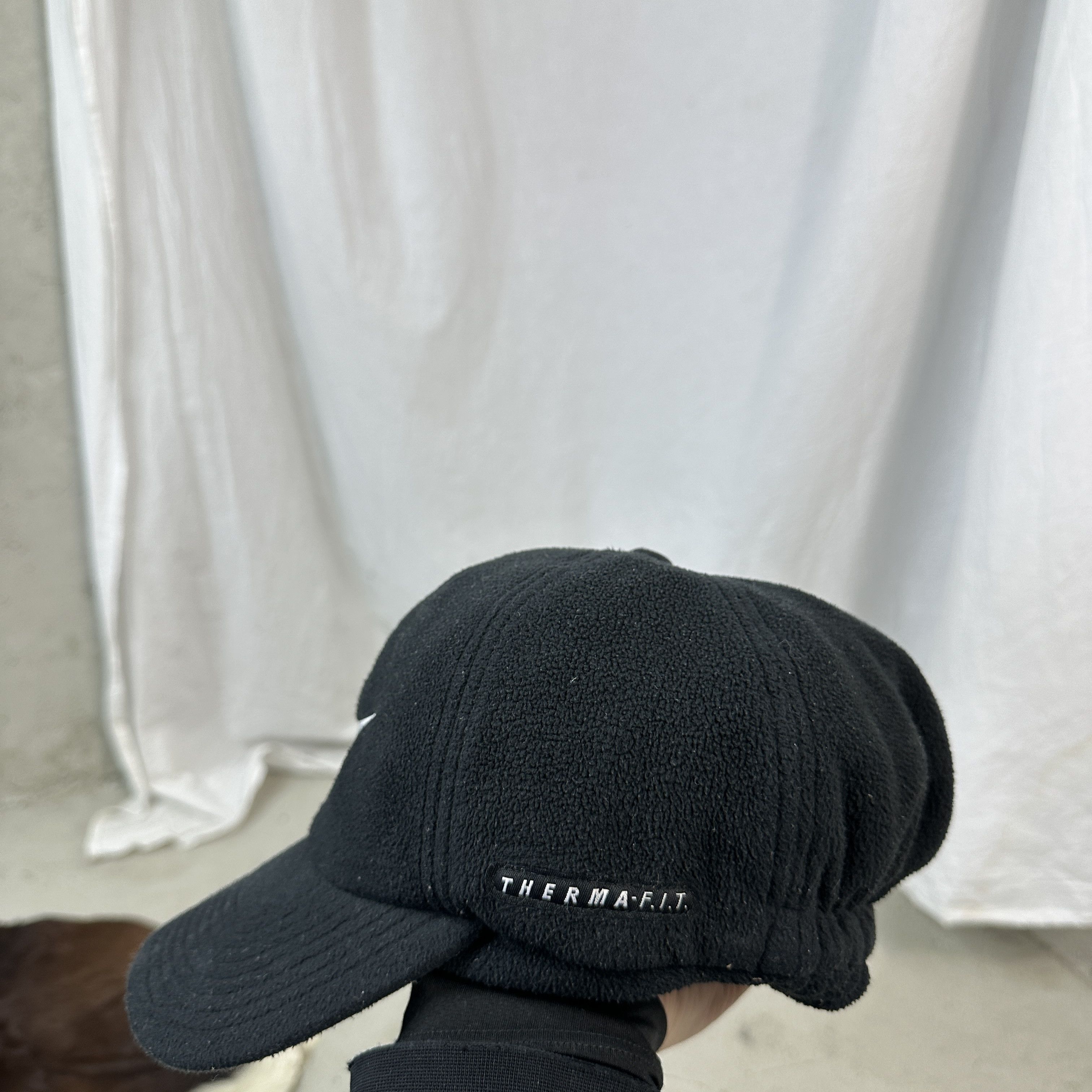 Nike × Vintage Nike 90s Vintage Fleece Cap Size ONE SIZE - 4 Thumbnail
