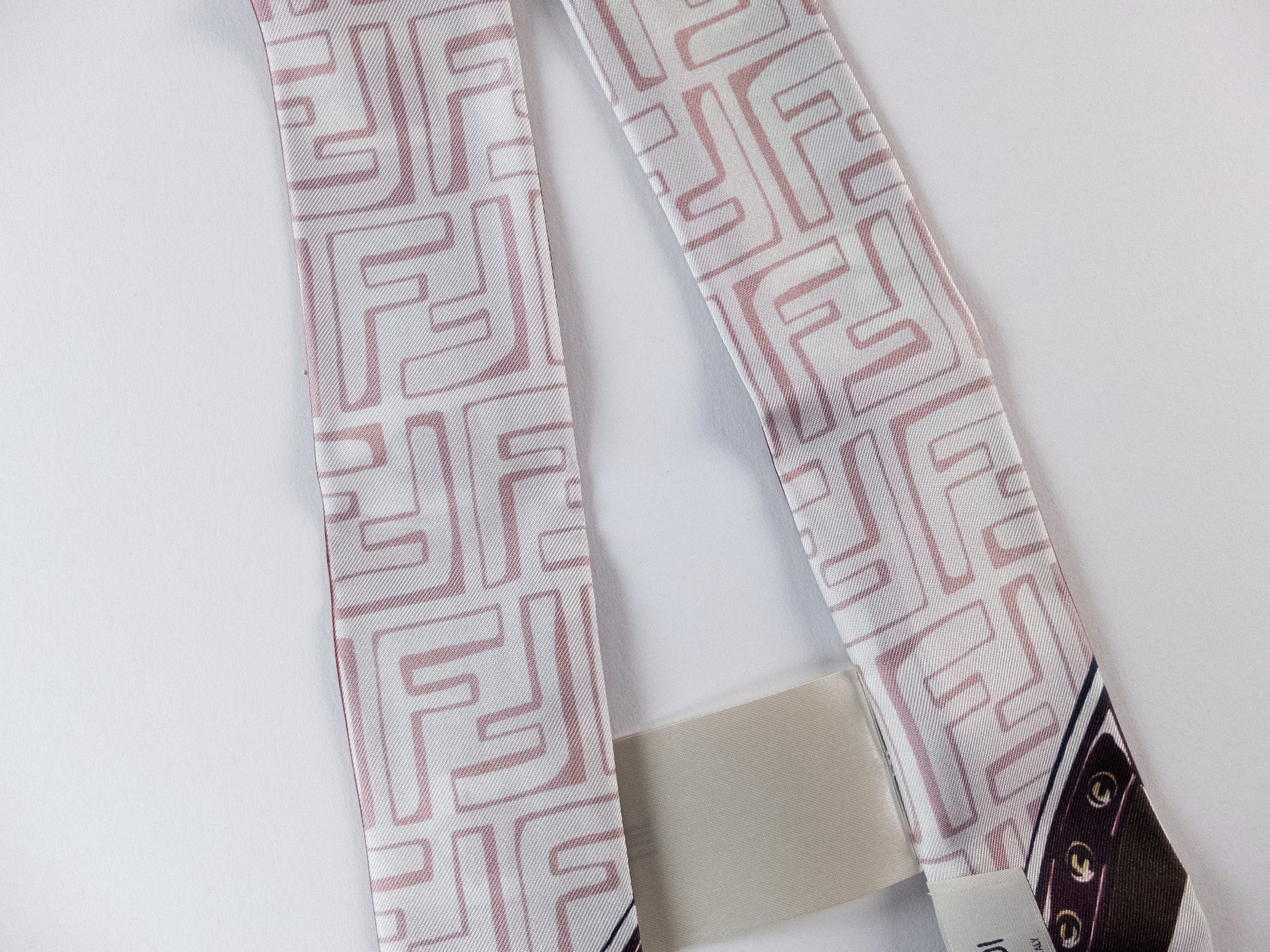 Fendi FENDI bag print brown silk Wrappy scarf authentic NWT Size ONE SIZE - 8 Thumbnail