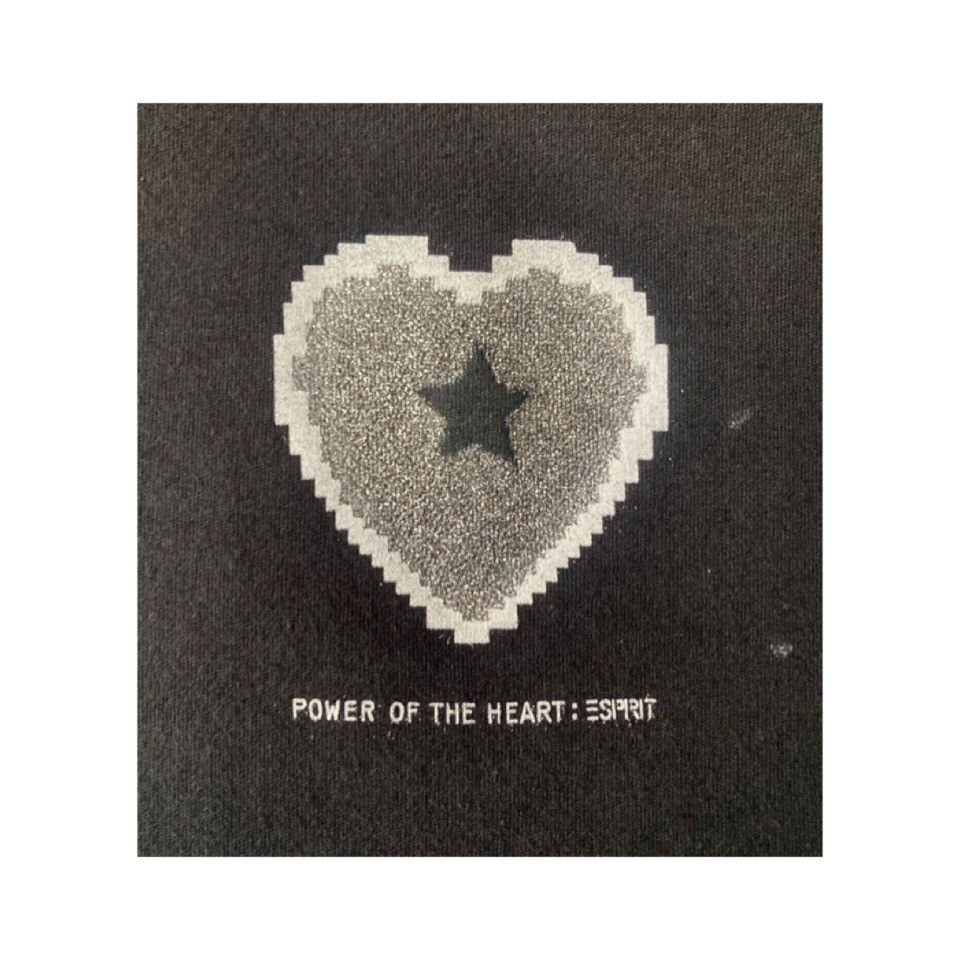 ESPIRIT Vintage ESPRIT Cute Glitter Heart Print Baby Doll Tee Size M / US 6-8 / IT 42-44 - 2 Thumbnail
