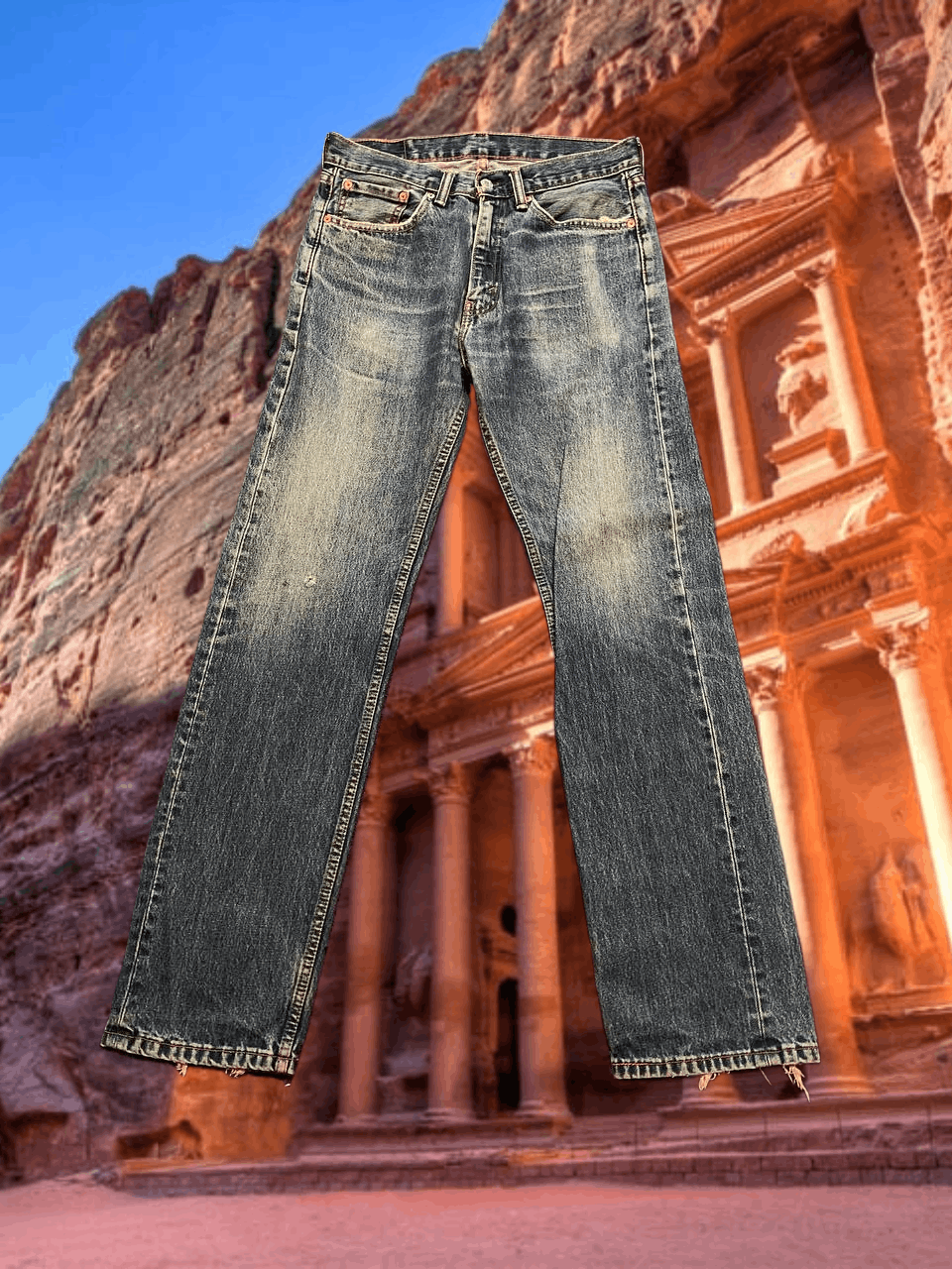 Levi's Vintage distressed jeans Y2K Levi's 505 W32 streetwear Size US 32 / EU 48 - 1 Thumbnail