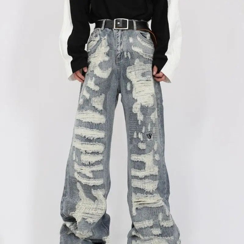 Japanese Brand × Jean Retro loose straight leg high street jeans Size US 32 / EU 48 - 2 Thumbnail