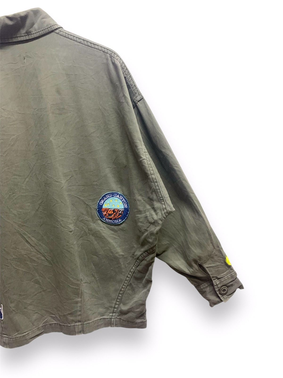 Japanese Brand MOUSSY Jacket Green Army Patches Size US XL / EU 56 / 4 - 9 Thumbnail