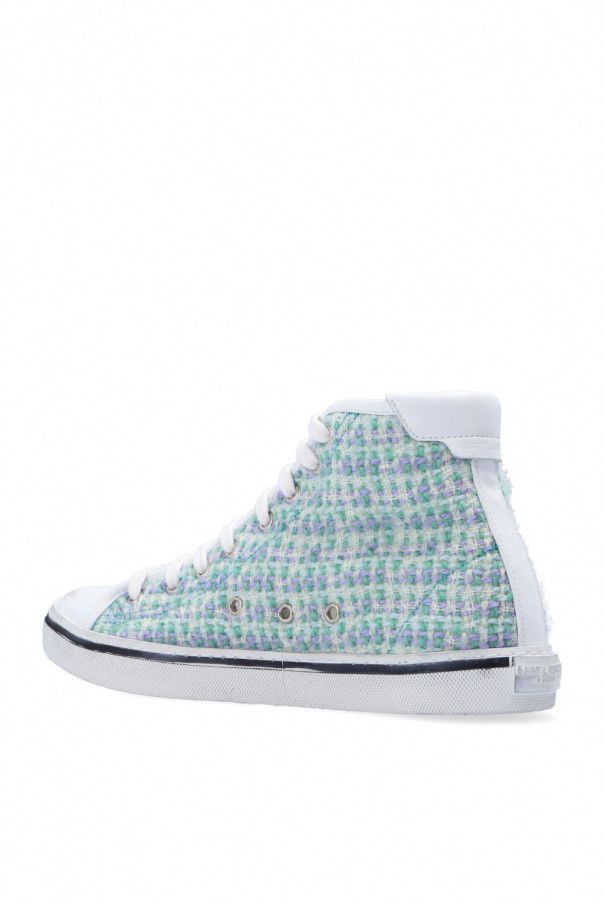 Saint Laurent Paris o1s1wg111024 Bedford Sneakers Tweed Leather in White/Blue Size US 5 / IT 35 - 5 Thumbnail