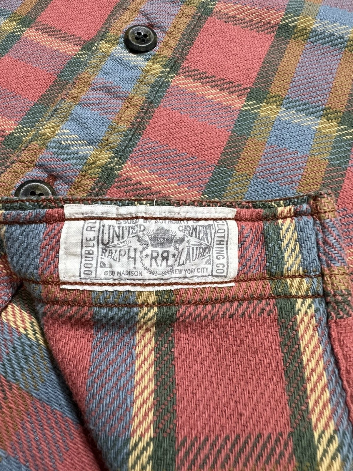 RRL Ralph Lauren RRL Ralph Lauren - Cameron Plaid Cotton Twill Flannel Shirt Size US S / EU 44-46 / 1 - 14 Thumbnail