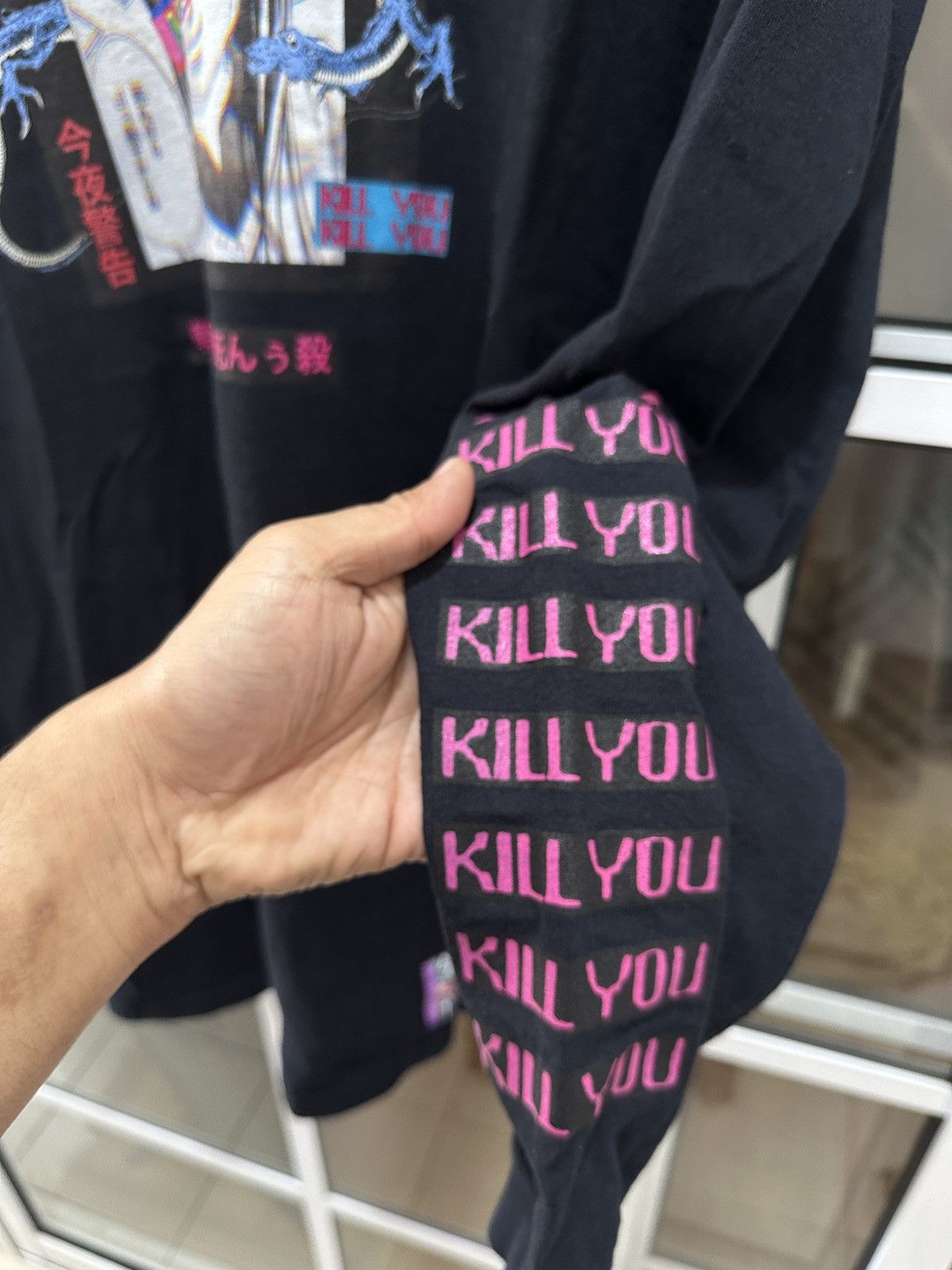 Anime Japanese Brand Tonight 1 Second Blood Tube “Kill You” L/S Size US L / EU 52-54 / 3 - 8 Thumbnail