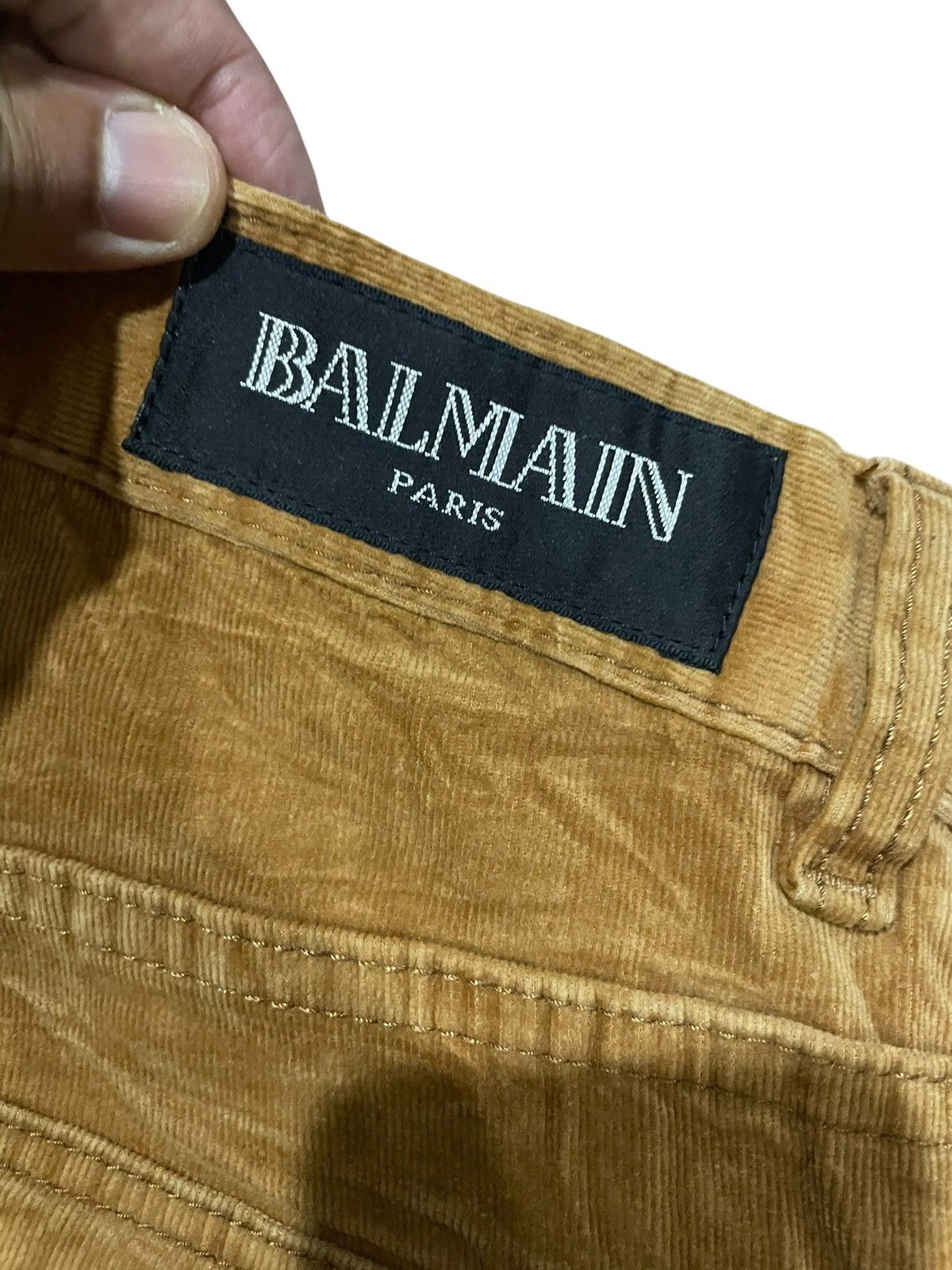 Balmain Balmain Velvet Corduroy Destroyed Pants Size US 33 - 4 Thumbnail