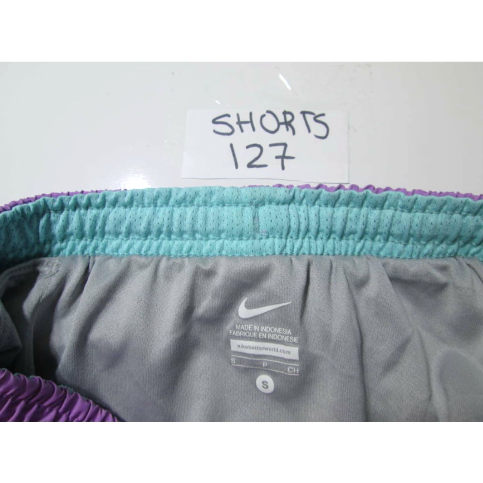 Nike Nike Womens Athletic Shorts S Purple Tie Print Solid Breathable Gym Activewear Size 28" / US 6 / IT 42 - 8 Thumbnail