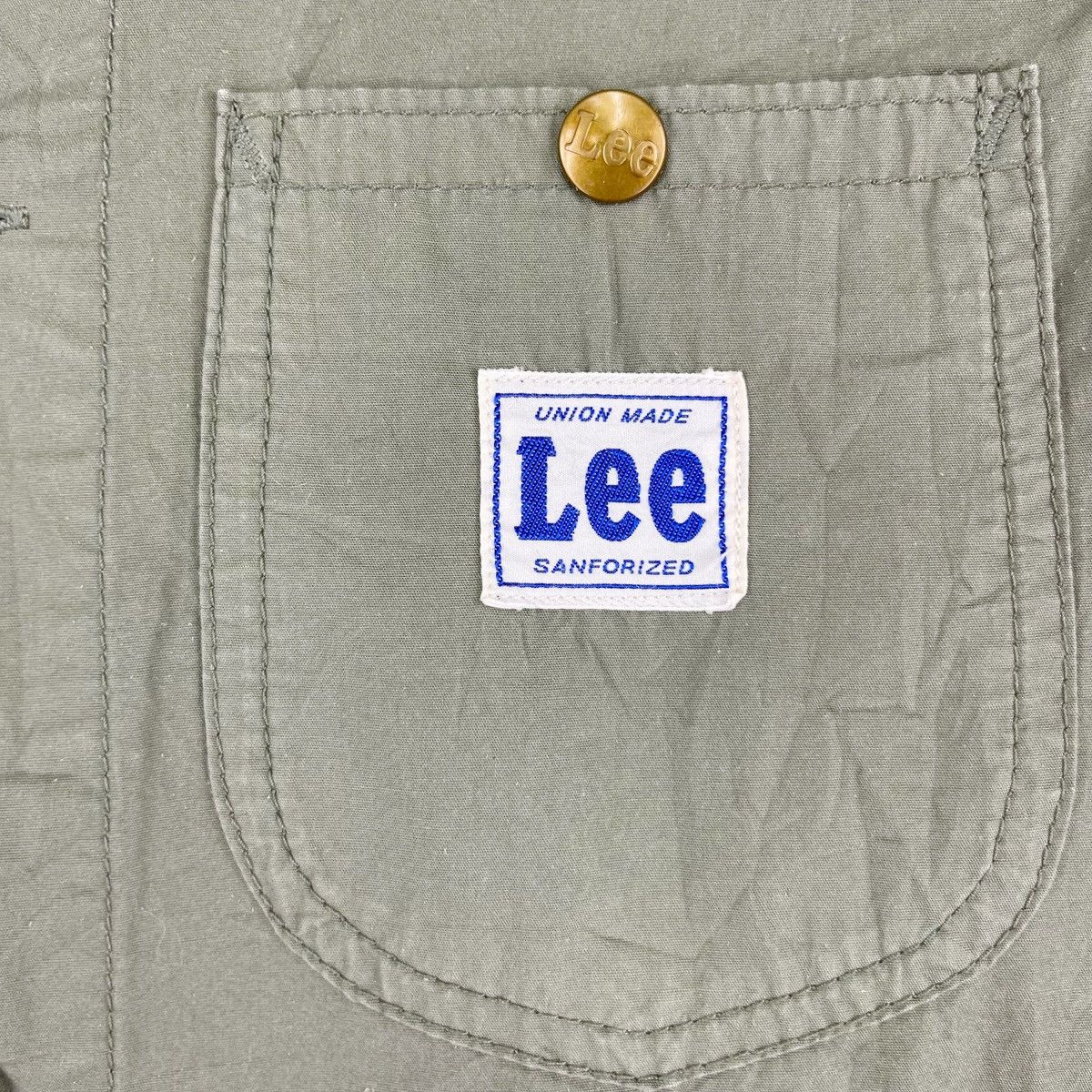 Lee Lee Union Made Olive Green Long Button Shirt Jacket Size M / US 6-8 / IT 42-44 - 6 Thumbnail