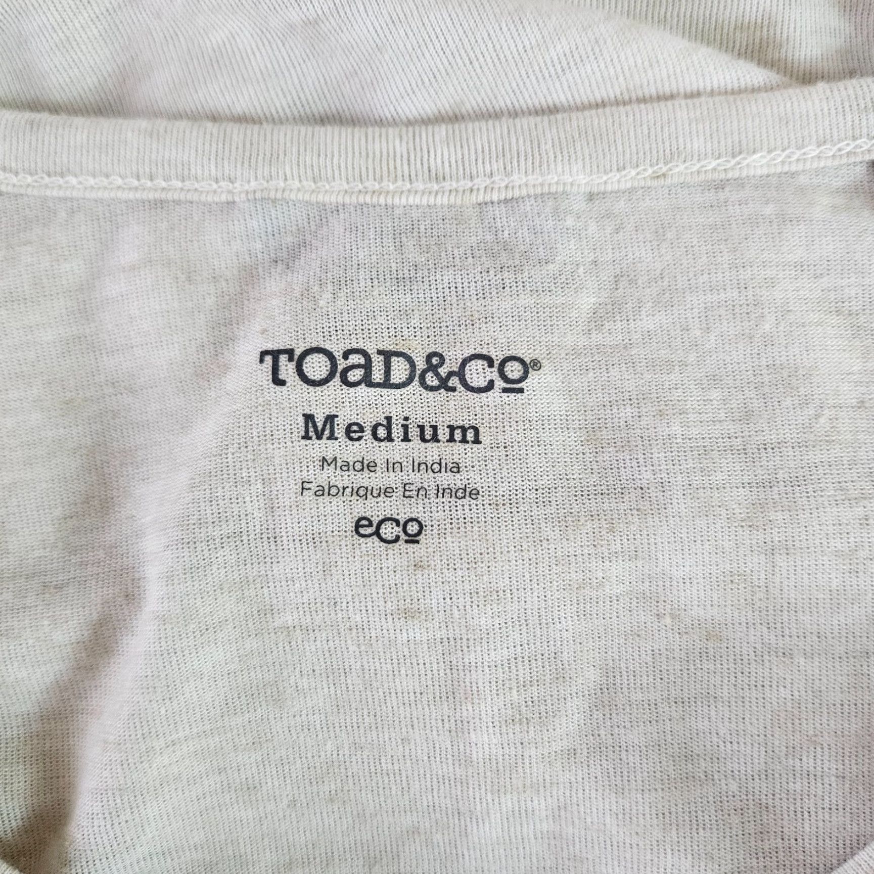Toad&Co Toad&Co T-Shirt Womens Ember 3/4 Sleeve Medium Beige Linen Blend Polyester Blend Size M / US 6-8 / IT 42-44 - 6 Thumbnail
