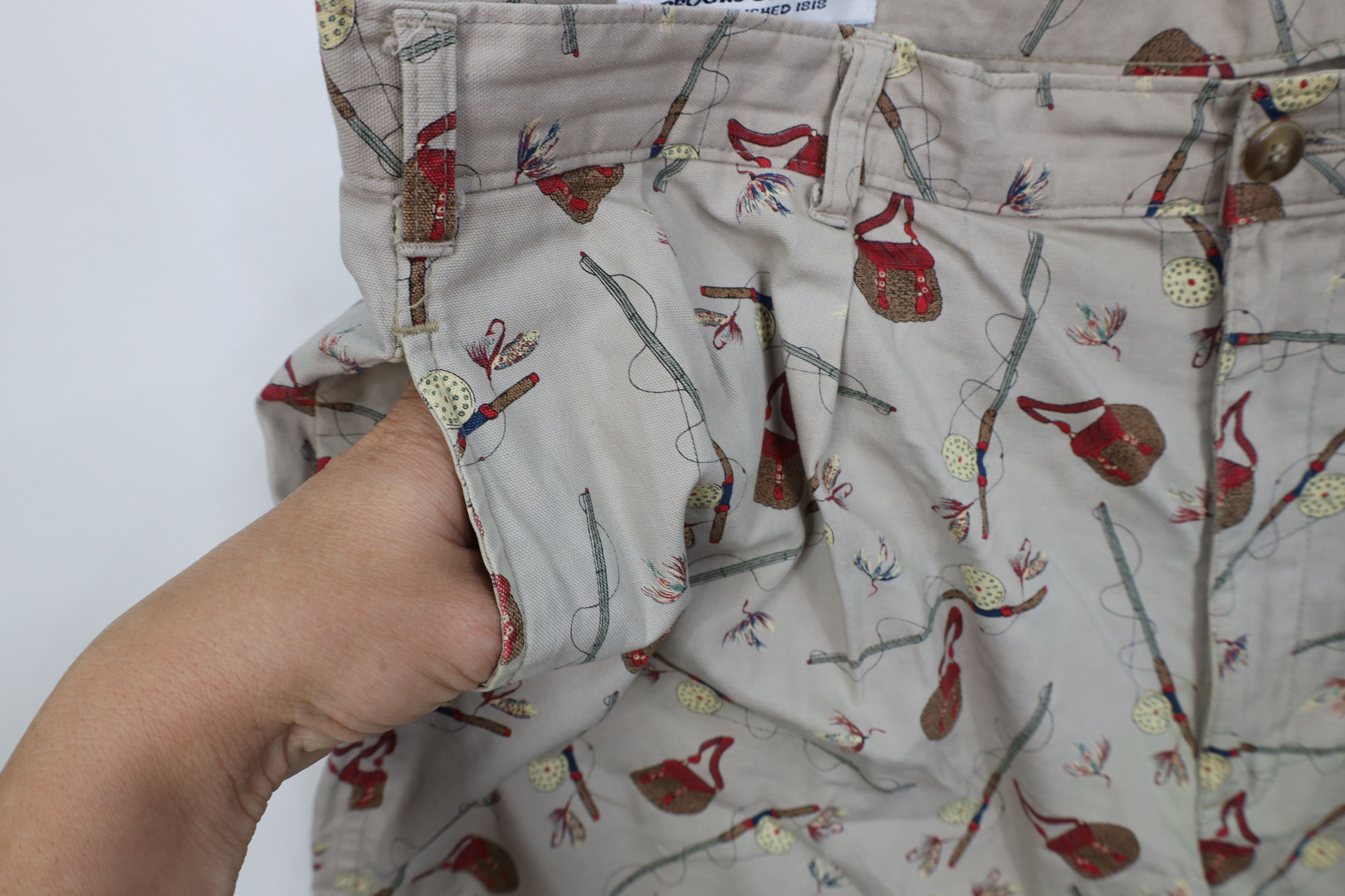 Brooks Brothers Vintage 80s 90s Brooks Brothers All Over Print Chino Shorts Size US 38 / EU 54 - 8 Thumbnail
