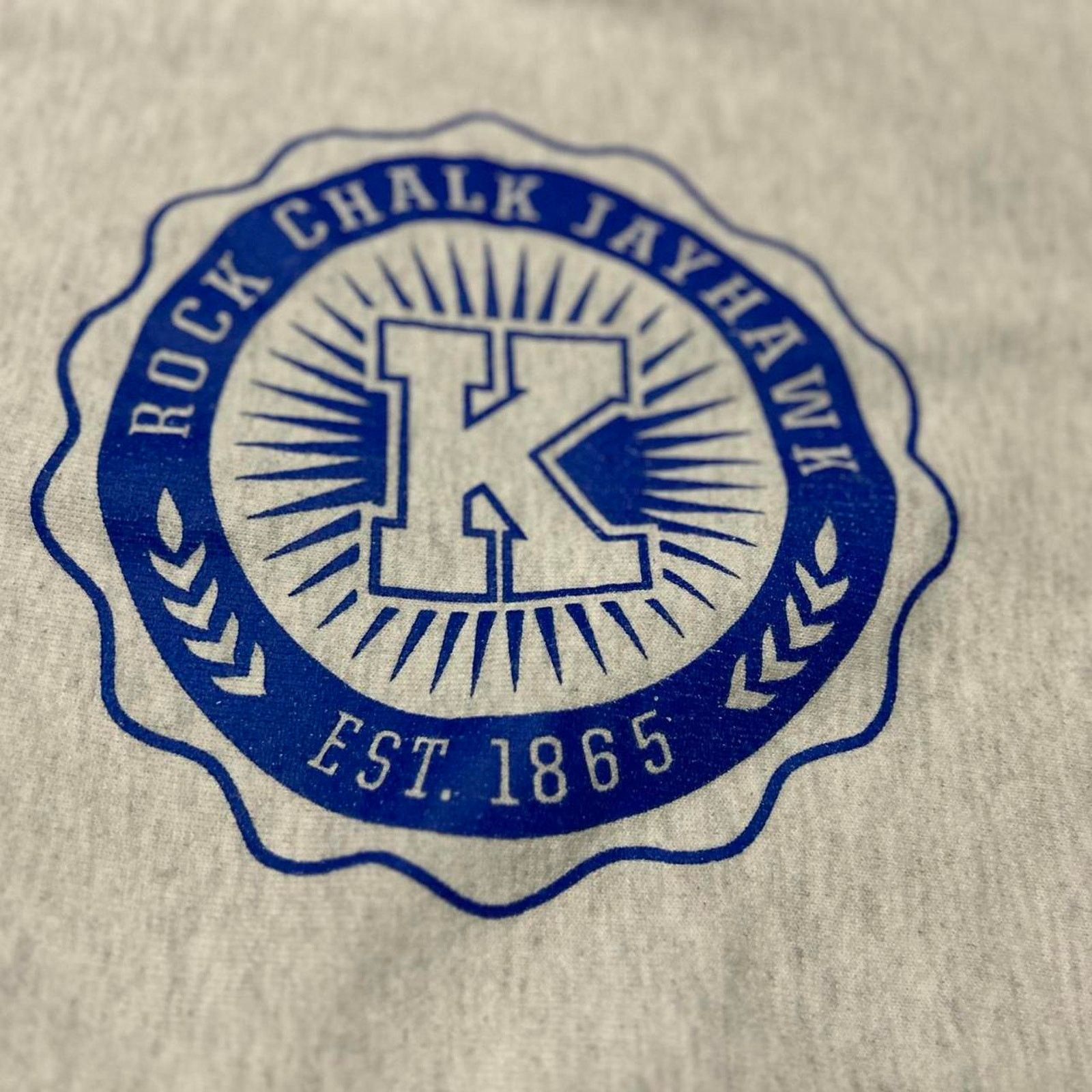 Champion **Champion Kansas Jayhawks Rock Chalk Reverse Weave Crewneck Size US XS / EU 42 / 0 - 2 Thumbnail