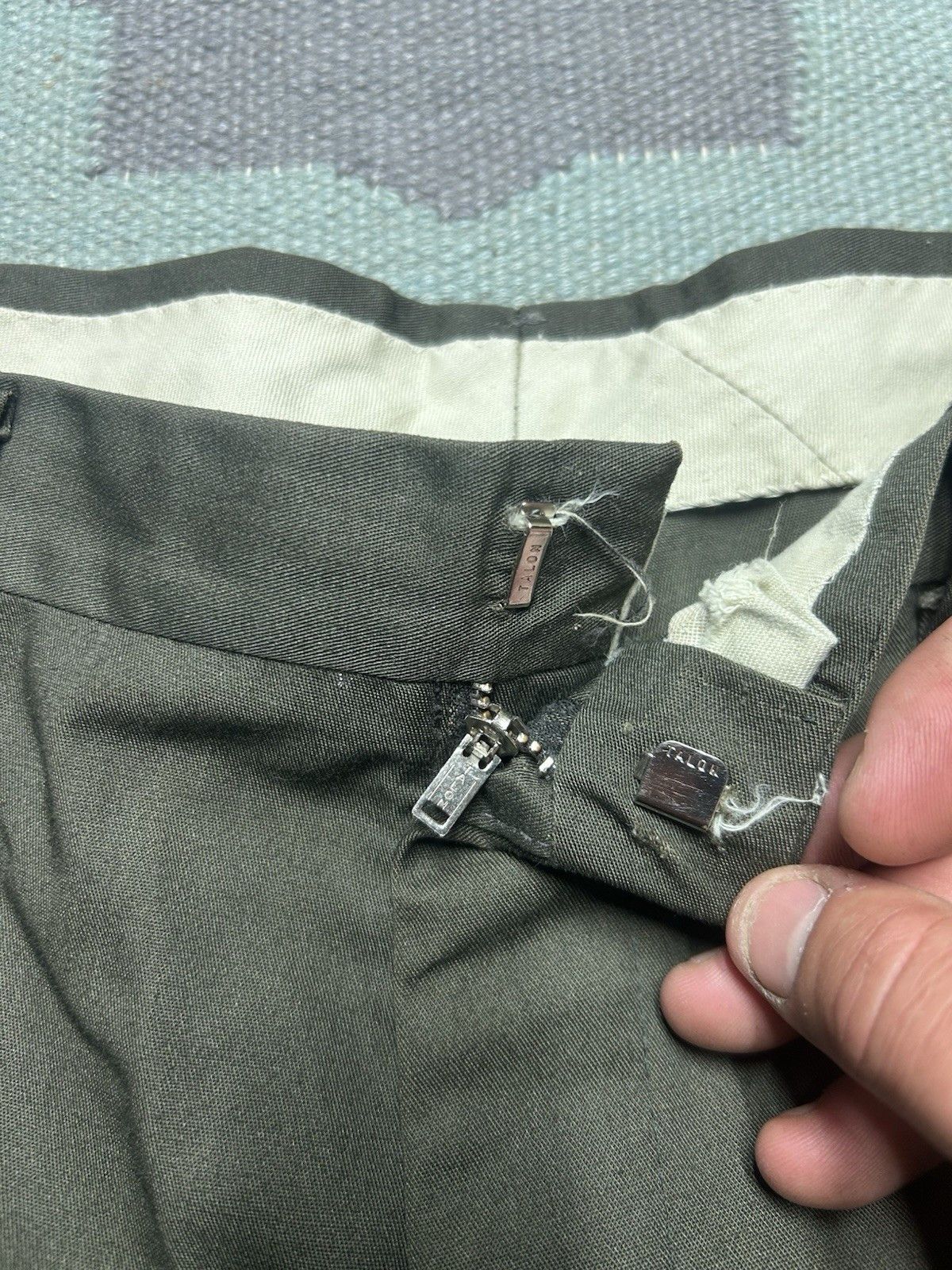 Vintage Vtg 60s 70s koratron work pants dark green workwear 33x30 Size US 33 - 5 Thumbnail