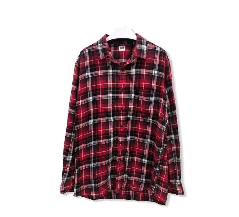 Flannel × Japanese Brand Japanese Brand Uniqlo Plaid Tartan Flannel Shirt 👕 Size US L / EU 52-54 / 3 - 1 Thumbnail