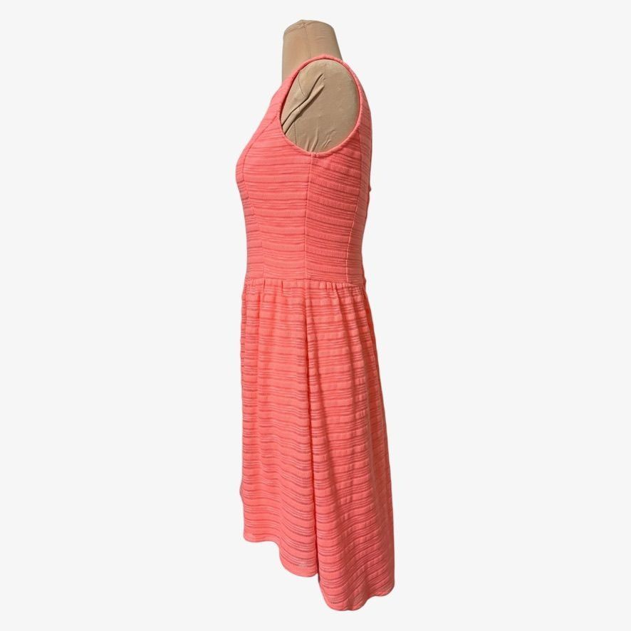 Lilly Pulitzer Lilly Pulitzer Coral Fit & Flare Mini Dress S Textured Strip Size S / US 4 / IT 40 - 5 Thumbnail
