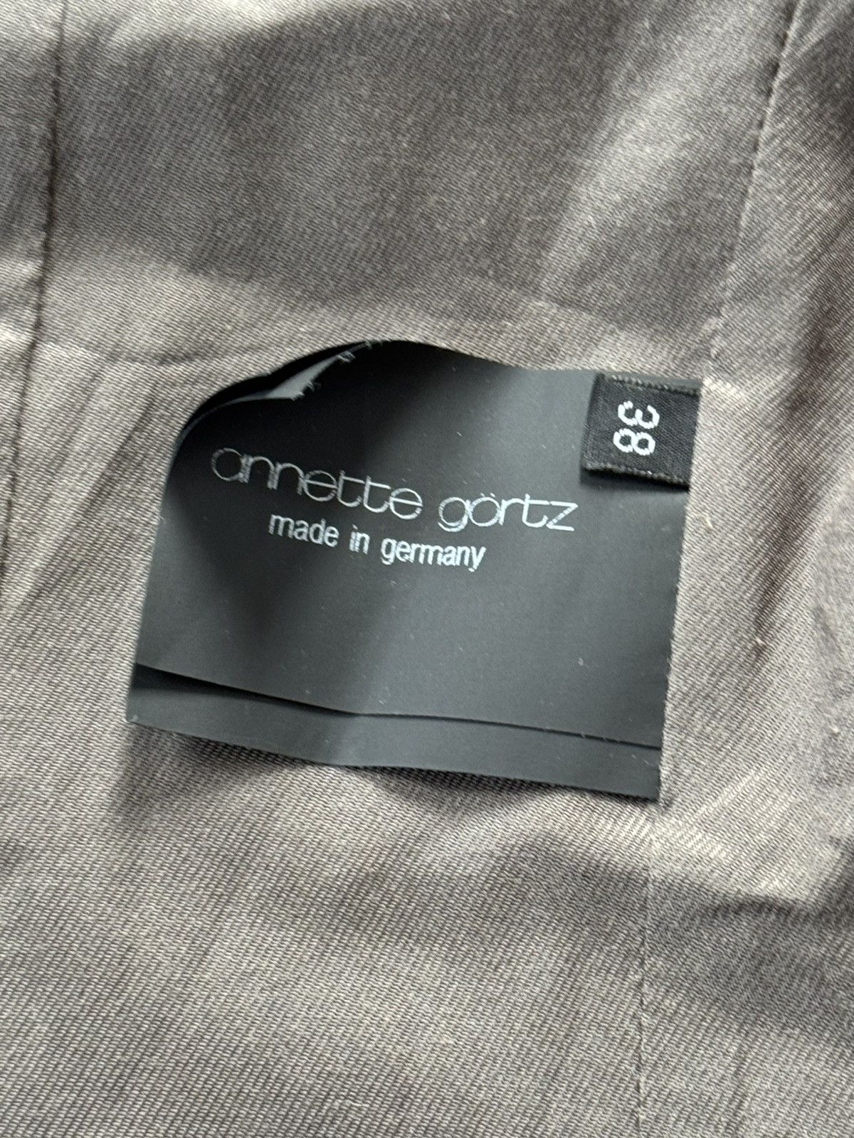 Annette Gortz × Designer Annette Gortz 38 jacket zip coat blazer Avantgarde Germany Size M / US 6-8 / IT 42-44 - 13 Thumbnail