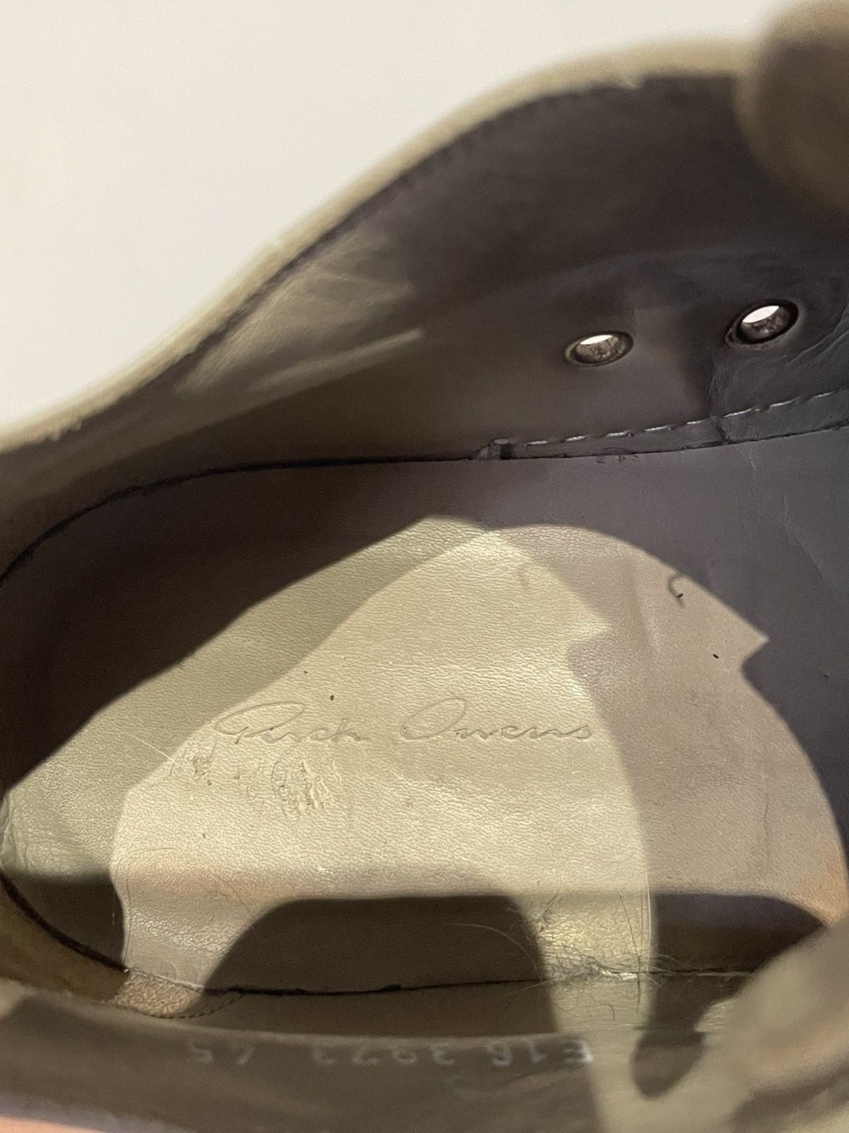 Rick Owens × Rick Owens Drkshdw Rick Owens Mainline 2016 Light Grey Ramones Low Size US 12 / EU 45 - 8 Thumbnail