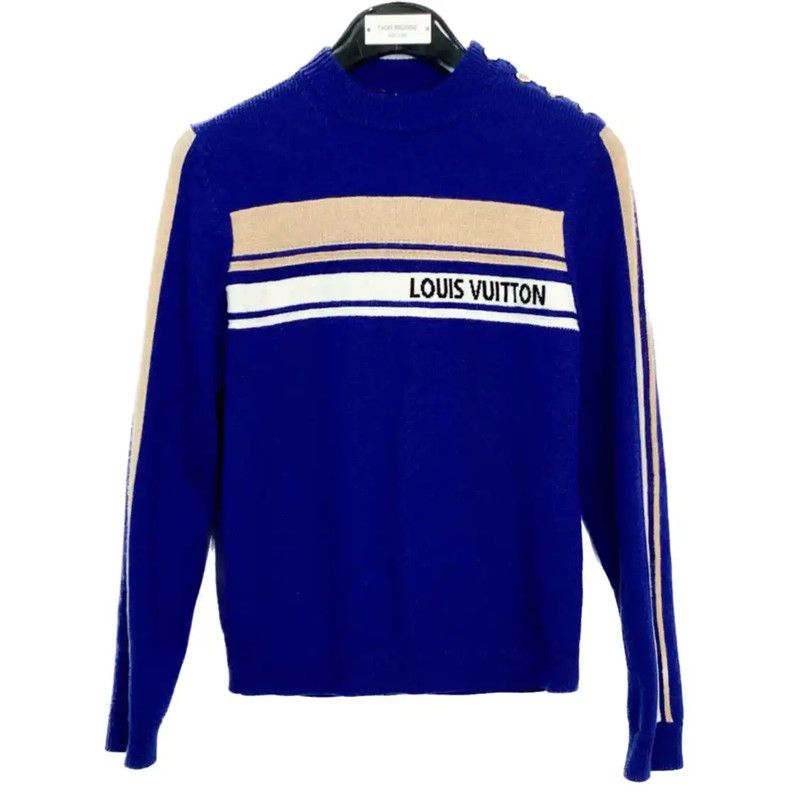 Louis Vuitton Louis Vuitton Blue Cashmere Sweater for Women 0089 Size M / US 6-8 / IT 42-44 - 1 Thumbnail