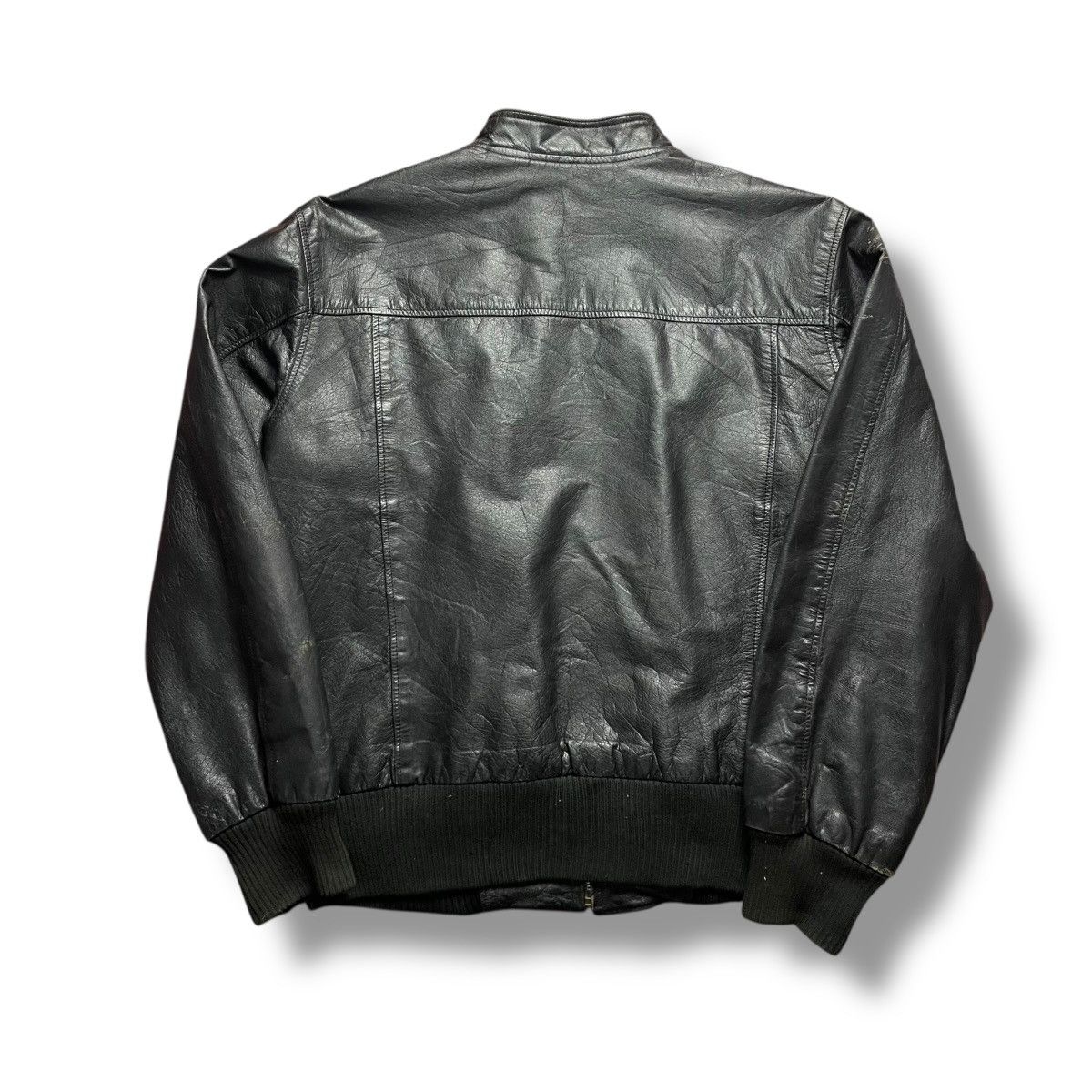 14th Addiction VINTAGE DISTRESSED JAPANESE GENUNE LEATHER BOMBER JACKET Size US L / EU 52-54 / 3 - 2 Thumbnail