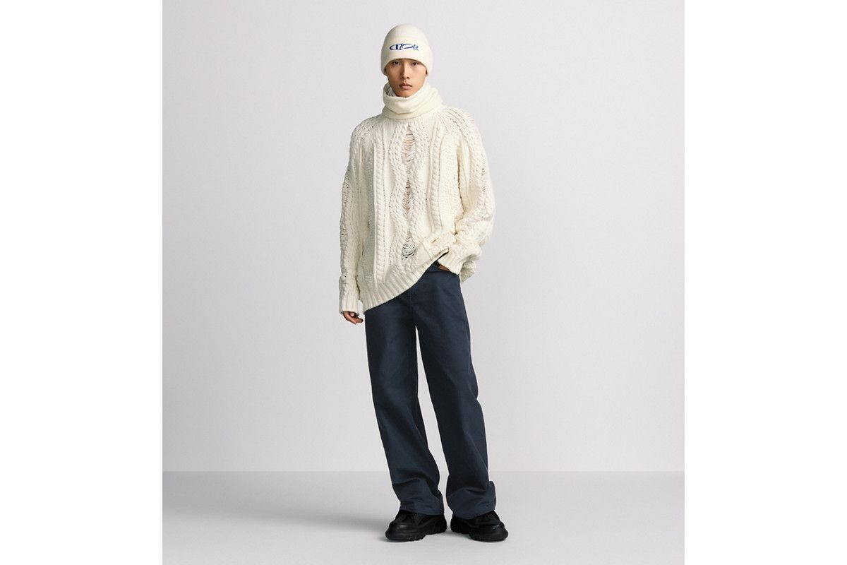 Dior o1bcso1str0326 Turtleneck Sweater in White Size US XL / EU 56 / 4 - 4 Thumbnail