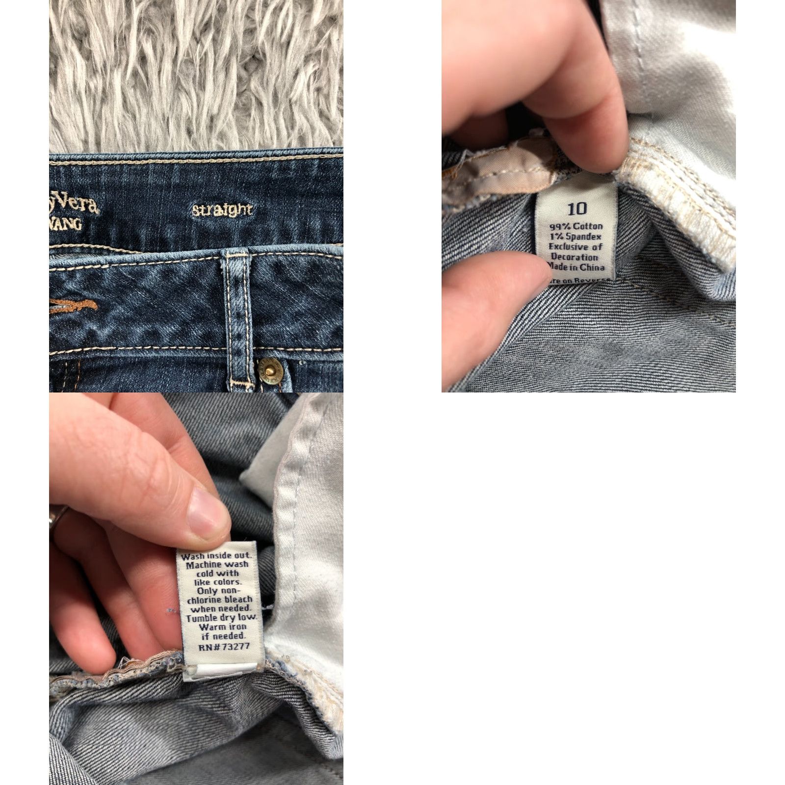 Vera Wang Vera Wang Simply Vera Wang Jeans Size 10 Womens Regular Straight Medium Blue Wash 5-Pocket Size 32" / US 10 / IT 46 - 9 Thumbnail