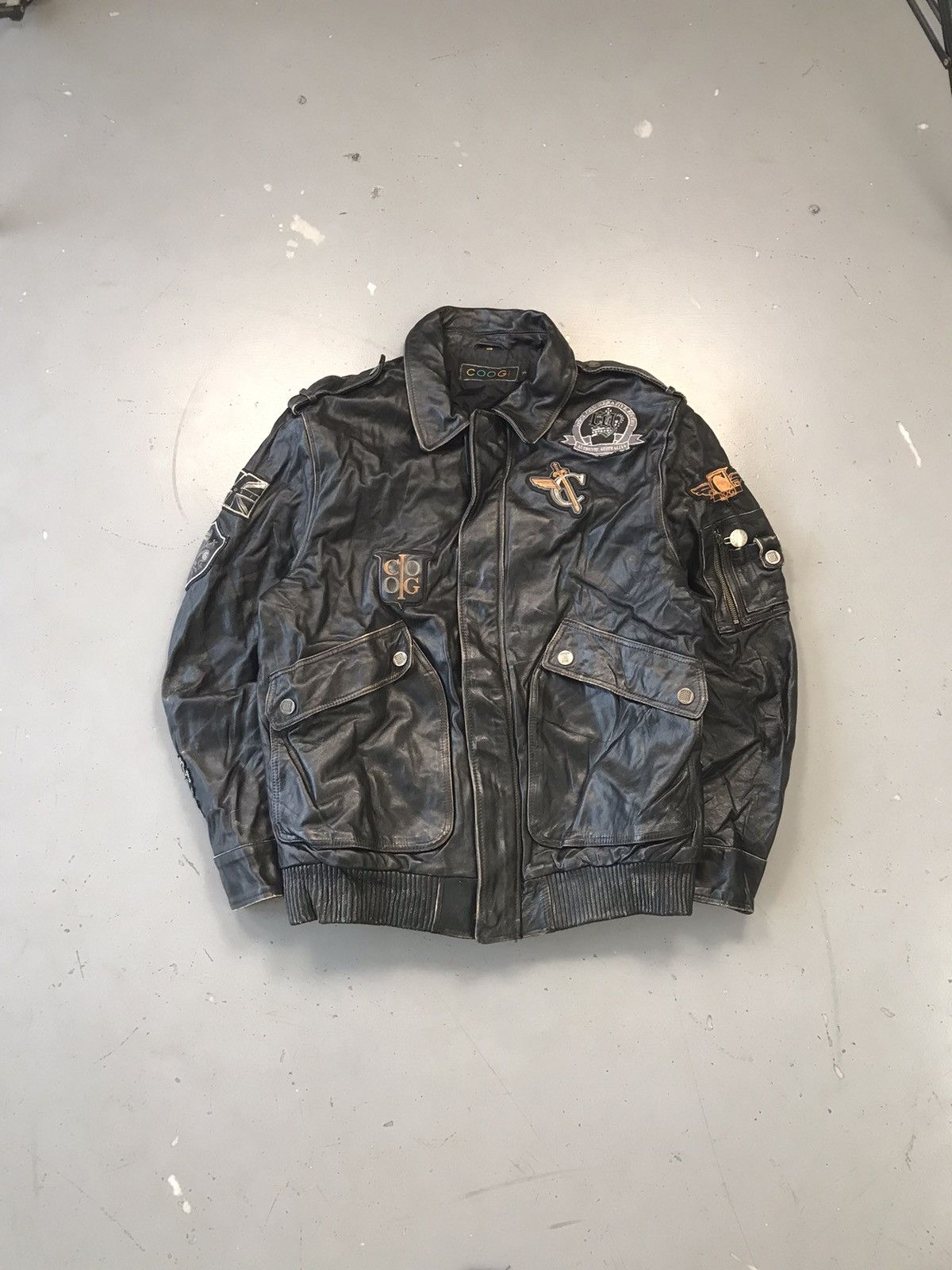 Coogi × Vintage Vintage Coogi patch work heavy leathers jacket Size US M / EU 48-50 / 2 - 1 Thumbnail