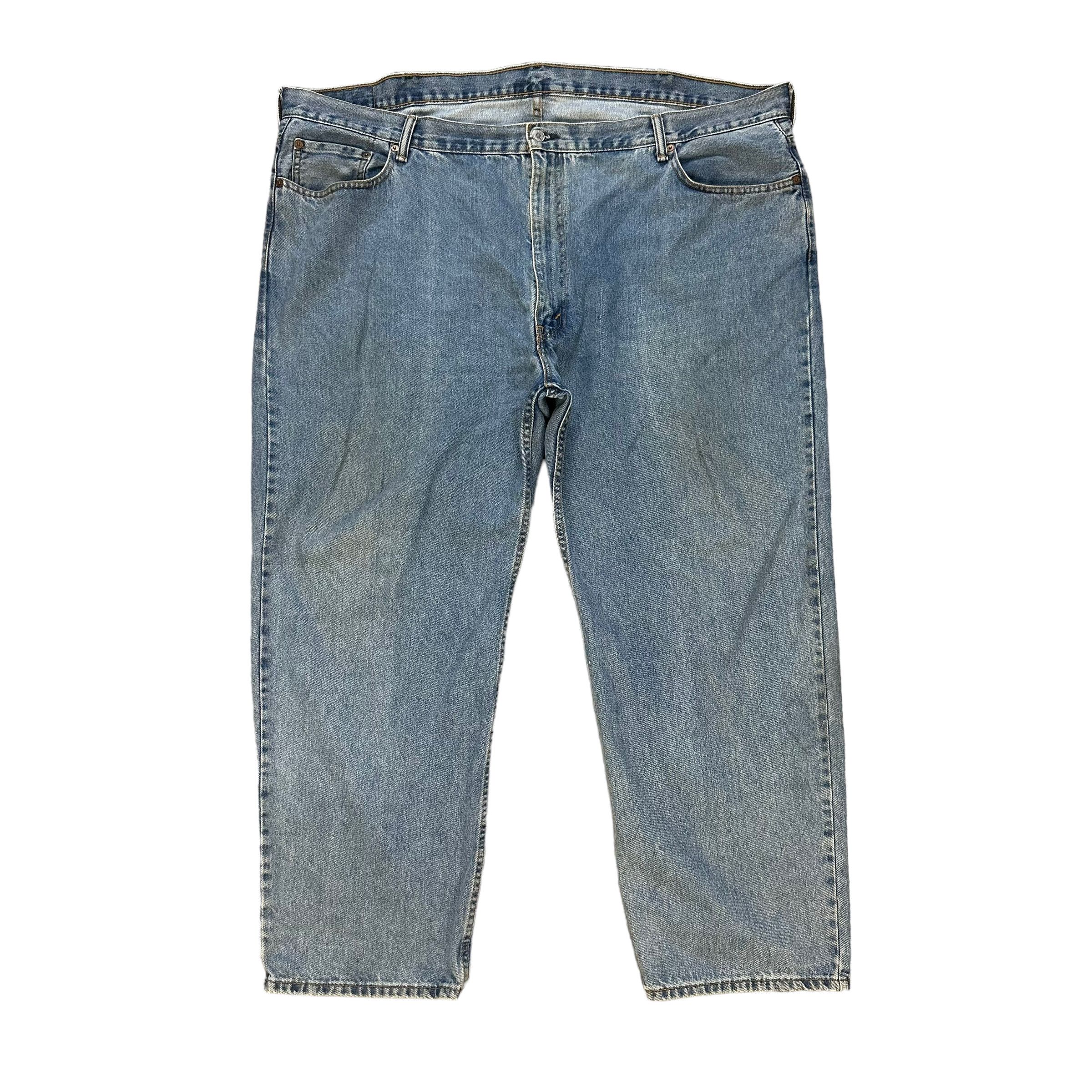 image of Levis 550 Washed Denim Pant Size 50X30 8515-012 in Light Wash, Men's