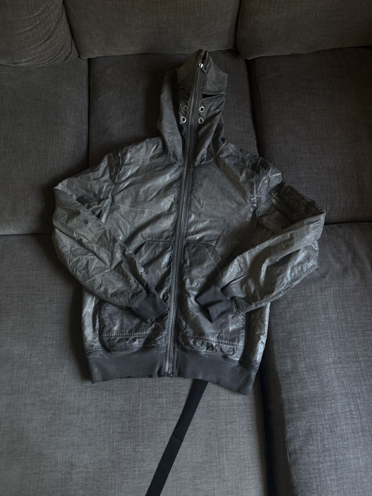 Rick Owens Rick DarkSHDW Gimp Flight Bomber Jacket Size US M / EU 48-50 / 2 - 13 Thumbnail