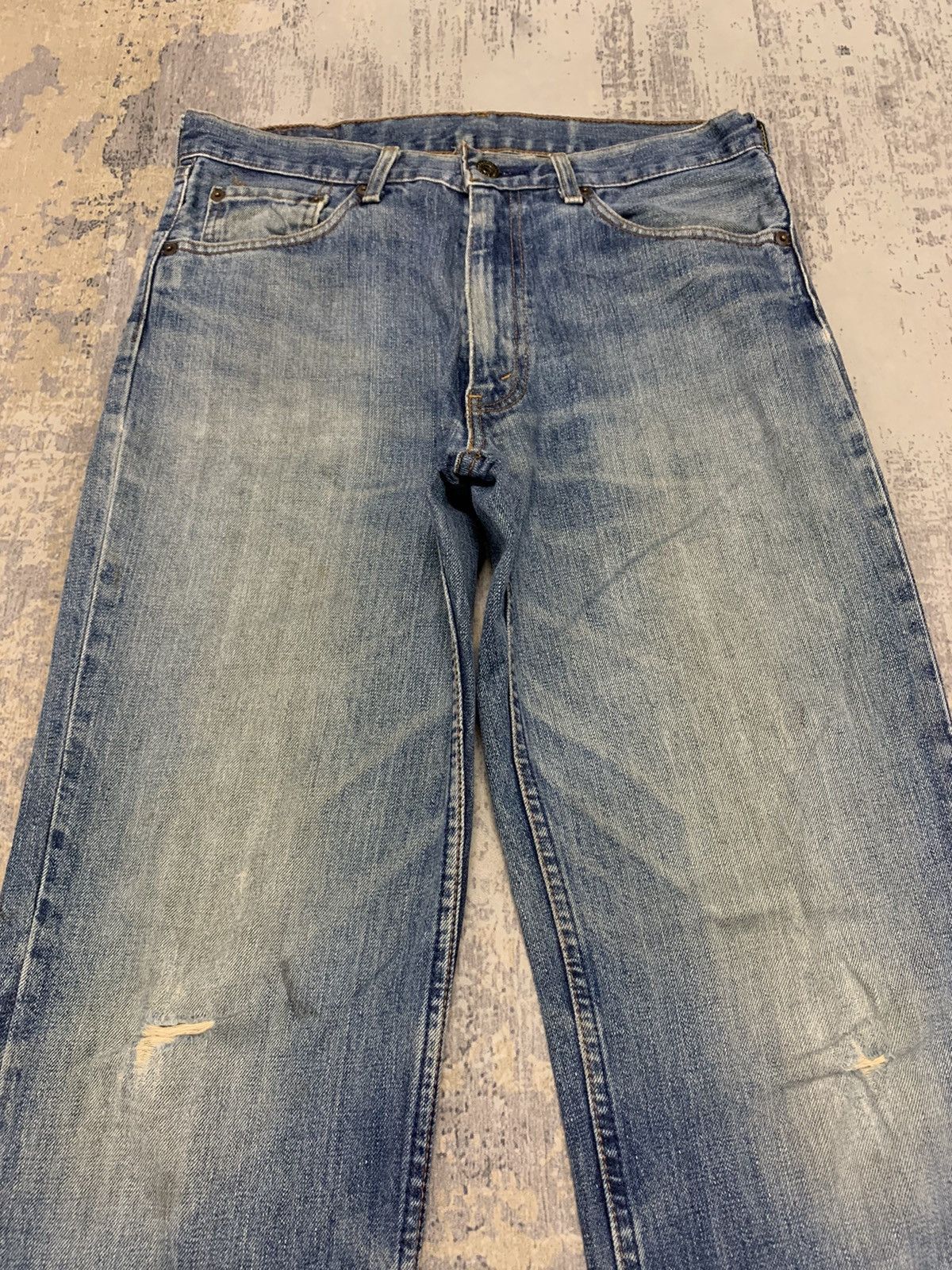 Levi's Vintage Levi’s 502 Straight Leg Distressed Jeans Faded Blue Size US 32 / EU 48 - 5 Thumbnail