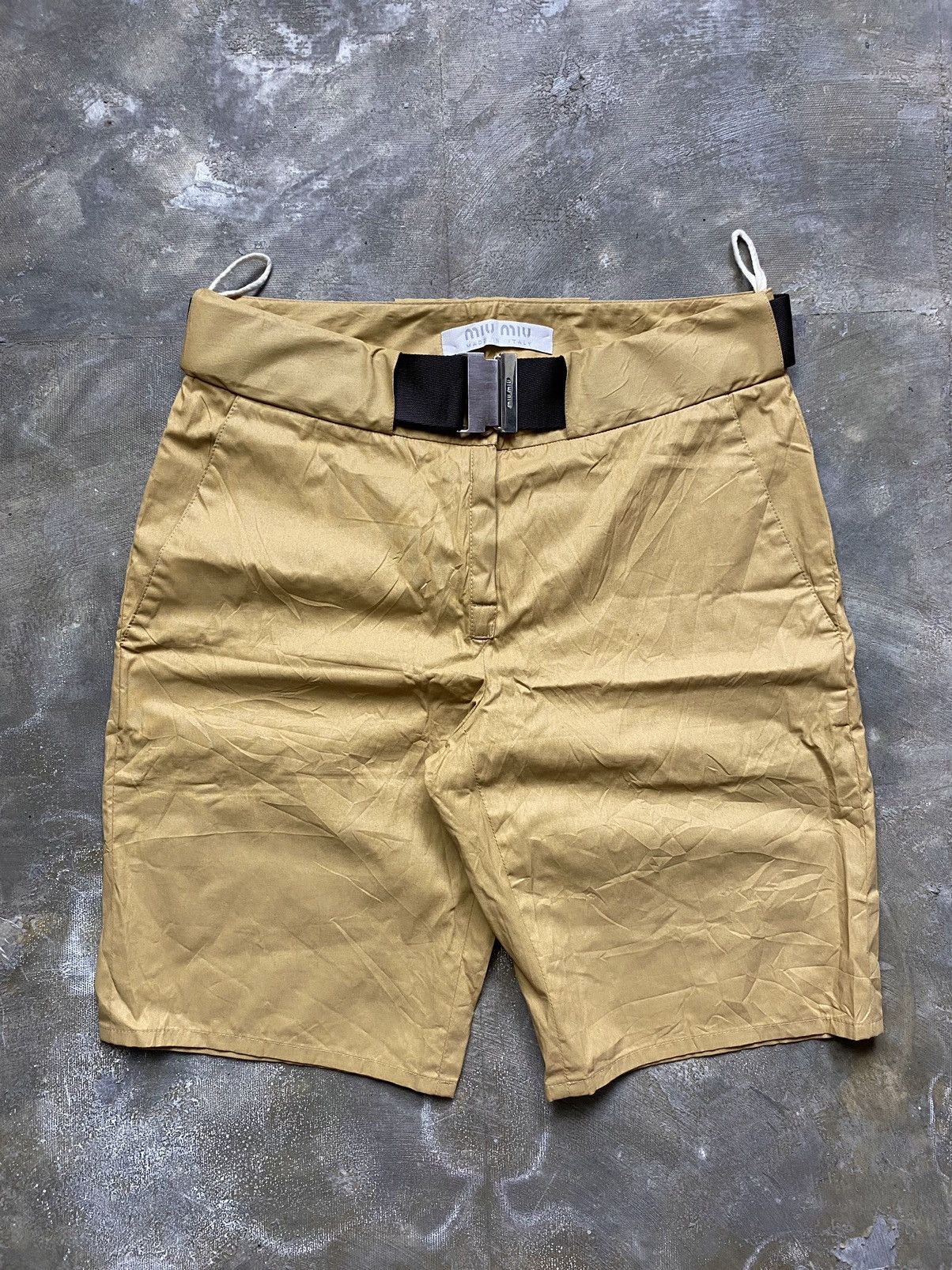 Miu Miu Miu Miu SS99 Belted Chino Shorts Size US 28 / EU 44 - 1 Thumbnail