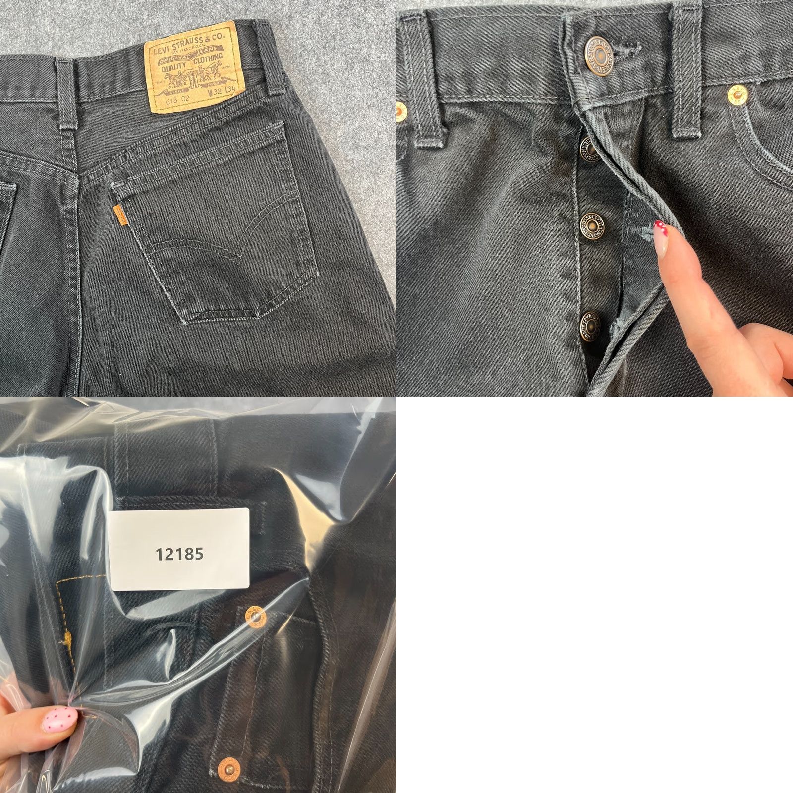 Levi's VINTAGE Levi's 618 Mens Shorts W30 Dark Wash Black 80s UK Made Orange Tab Shorts Mens Regular Dark Denim Casual Travel Workwear 90s? Size US 30 / EU 46 - 8 Thumbnail