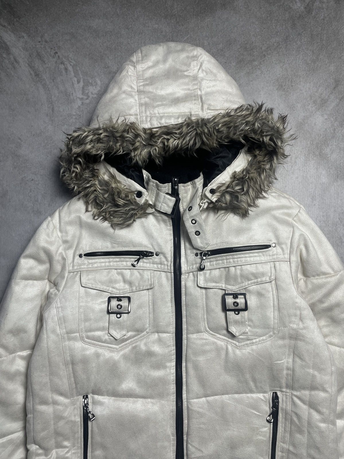 Japanese Brand 2000’s Roushatte - Vkei Style Puffer Fur Jacket Size US L / EU 52-54 / 3 - 4 Thumbnail