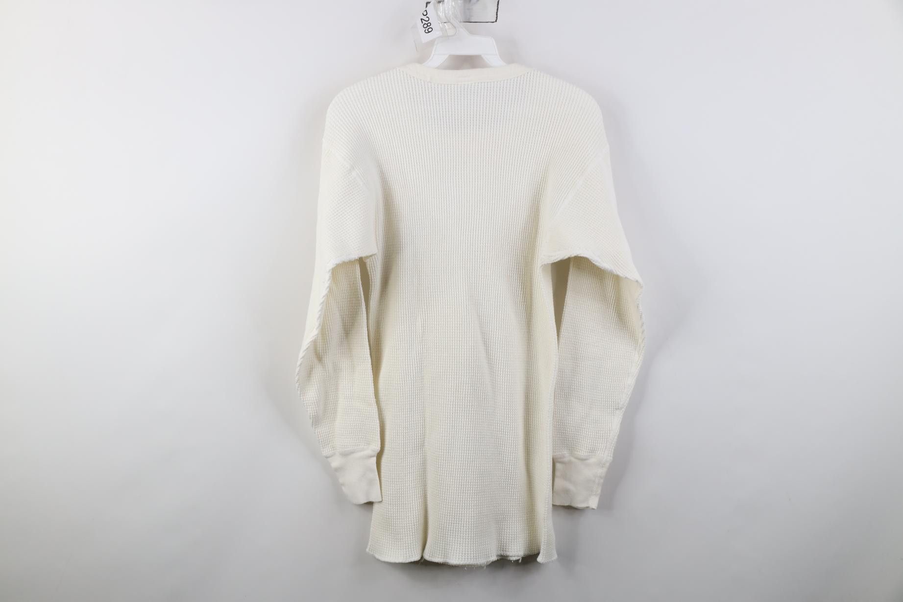 Vintage Vintage 90s Streetwear Waffle Knit Long Sleeve T-Shirt USA Size US L / EU 52-54 / 3 - 8 Thumbnail