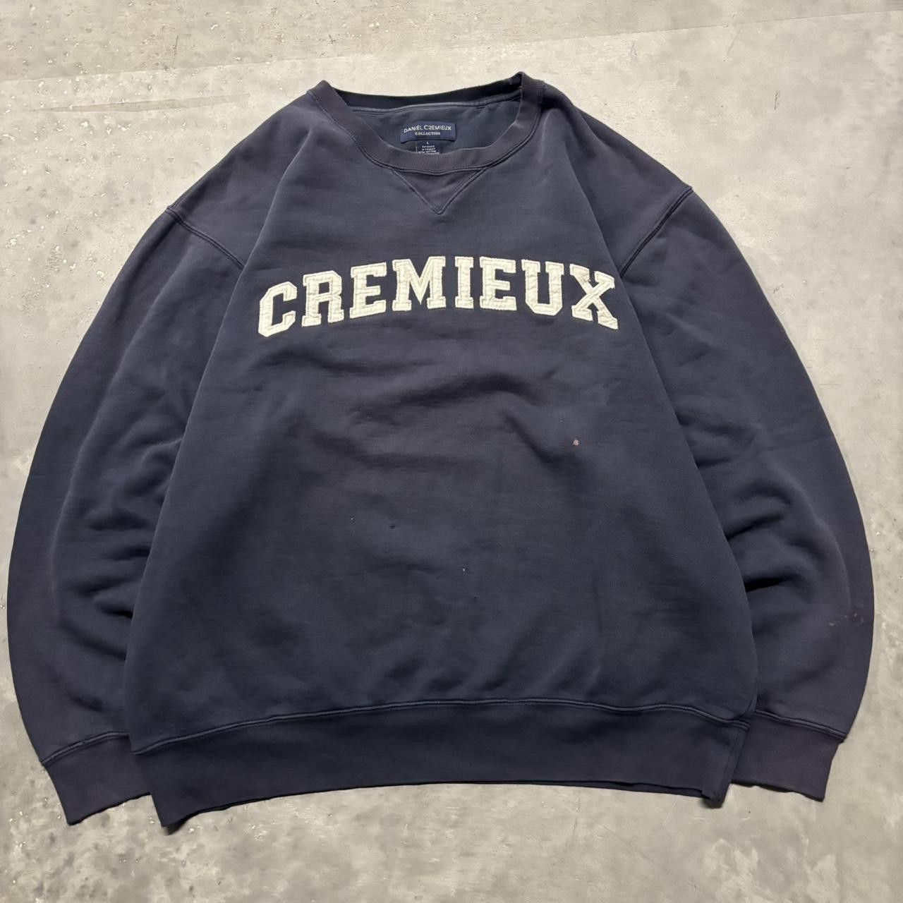 Japanese Brand × Vintage Crazy Vintage Y2K/2000s Faded Navy Blue Cermieux Spellout Essential Crewneck! Size US L / EU 52-54 / 3 - 1 Thumbnail