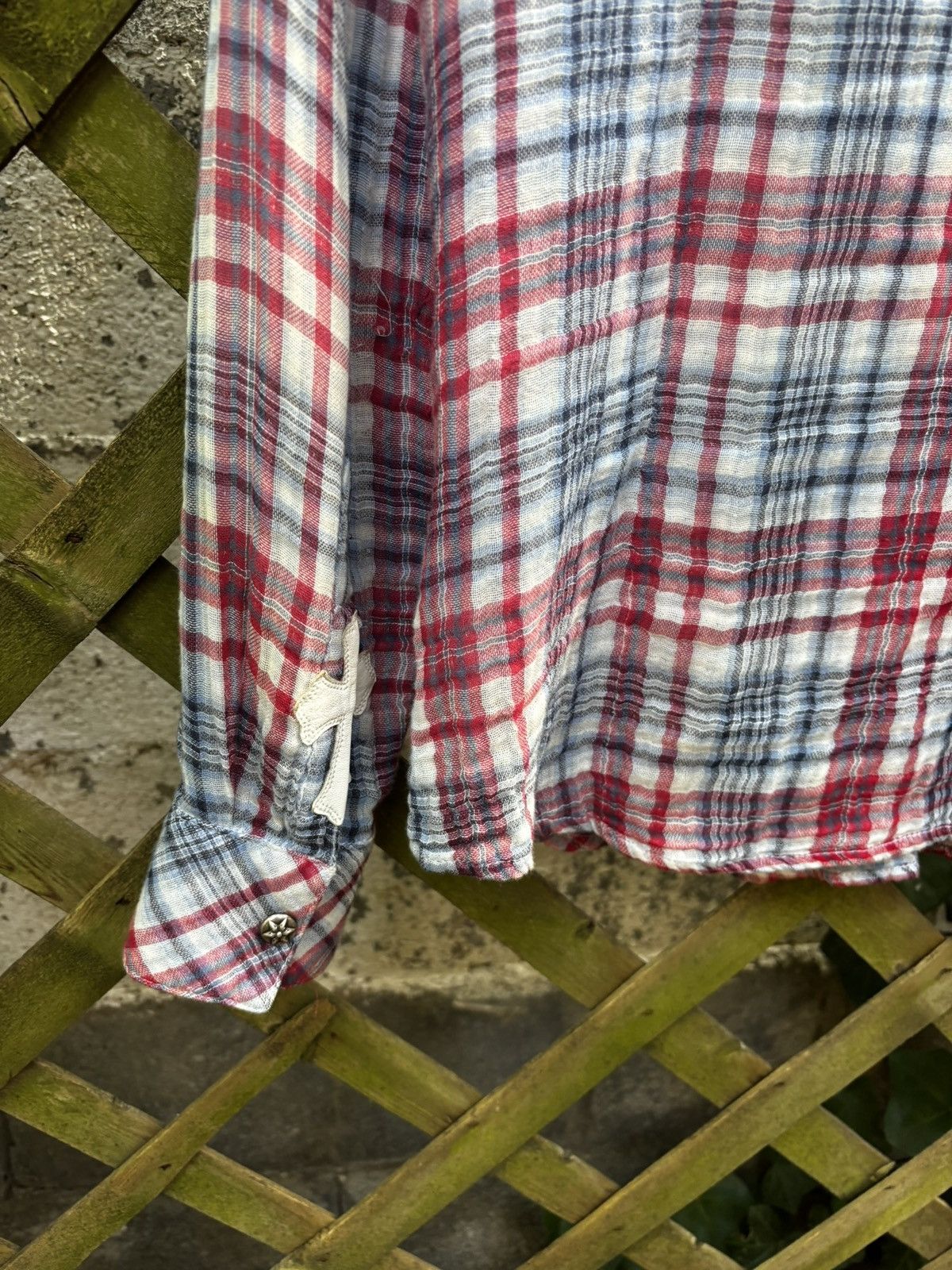 Chrome Hearts Chrome Hearts Star Button Red/Whte/Blu Flannel Shirt Size US S / EU 44-46 / 1 - 13 Thumbnail