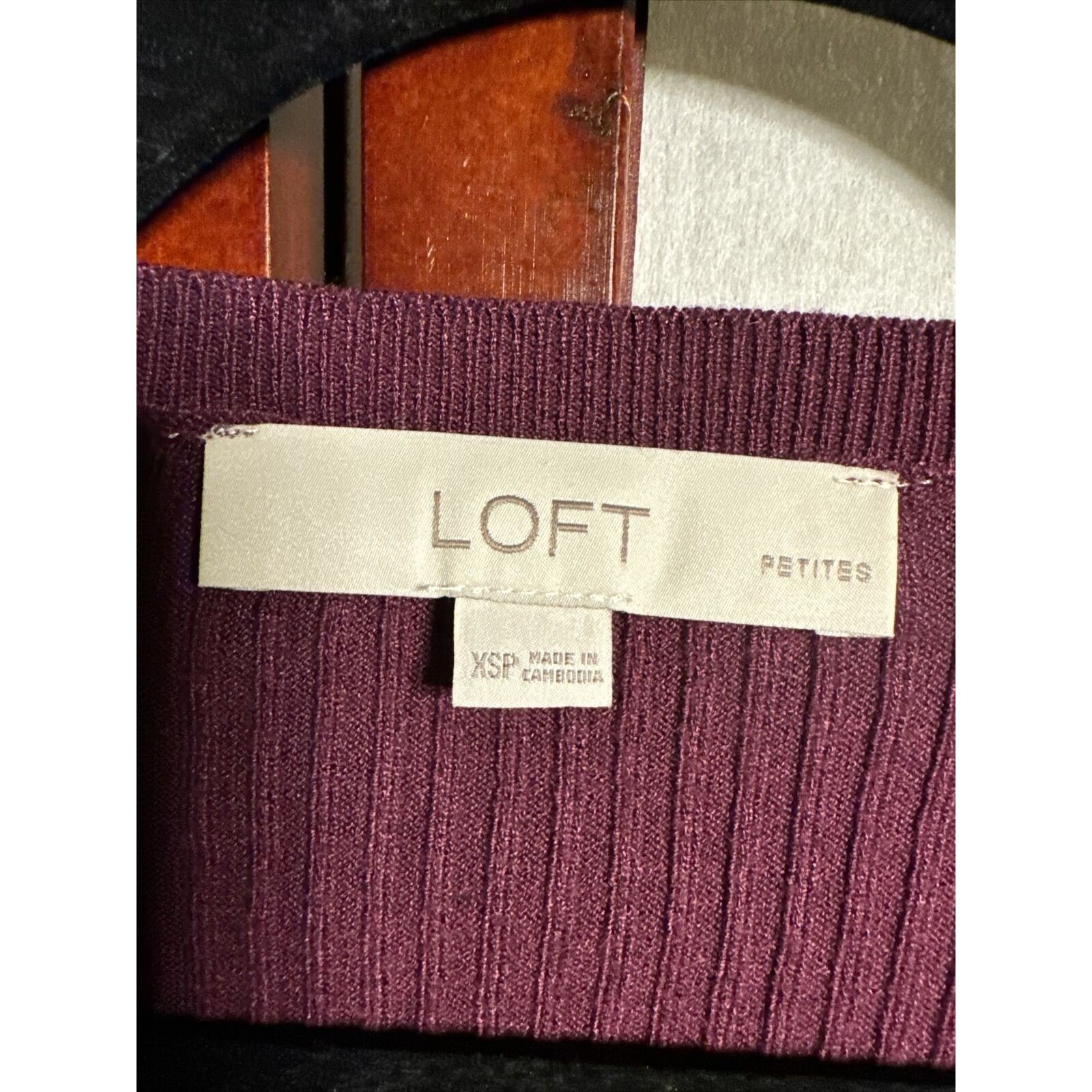 Ann Taylor Ann Taylor LOFT Ribbed Top XS/PETITES Soft Stretch Modal Ble Size XS / US 0-2 / IT 36-38 - 2 Thumbnail