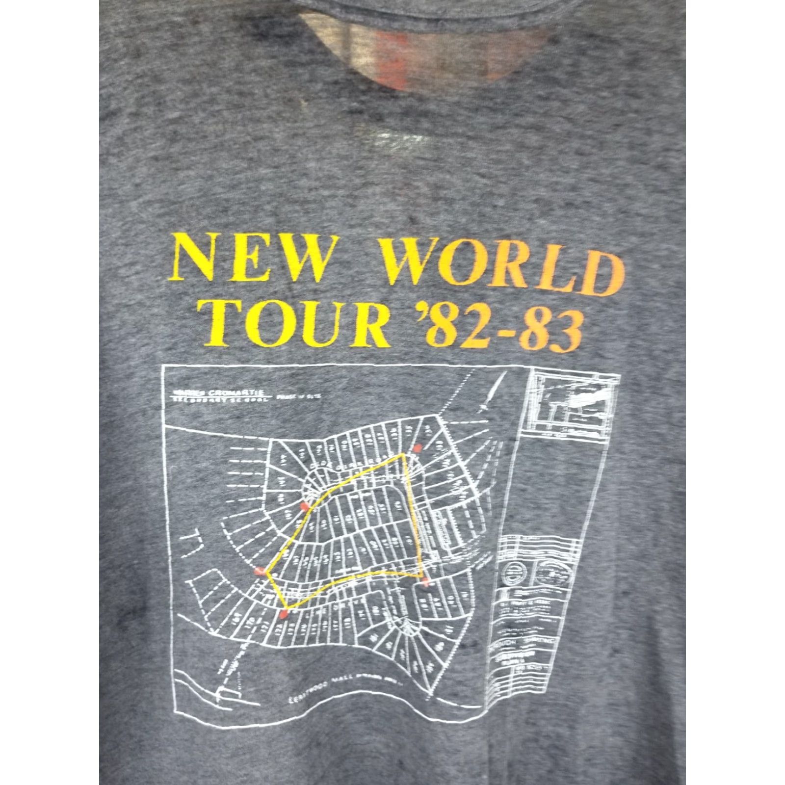 Vintage VINTAGE 83' RUSH NEW WORLD TOUR SUN FADED BURNOUT T-SHIRT SZ M Shirt Men Black Cotton Short Sleeve Round Neck Band Theme USA Retro Size US M / EU 48-50 / 2 - 7 Thumbnail