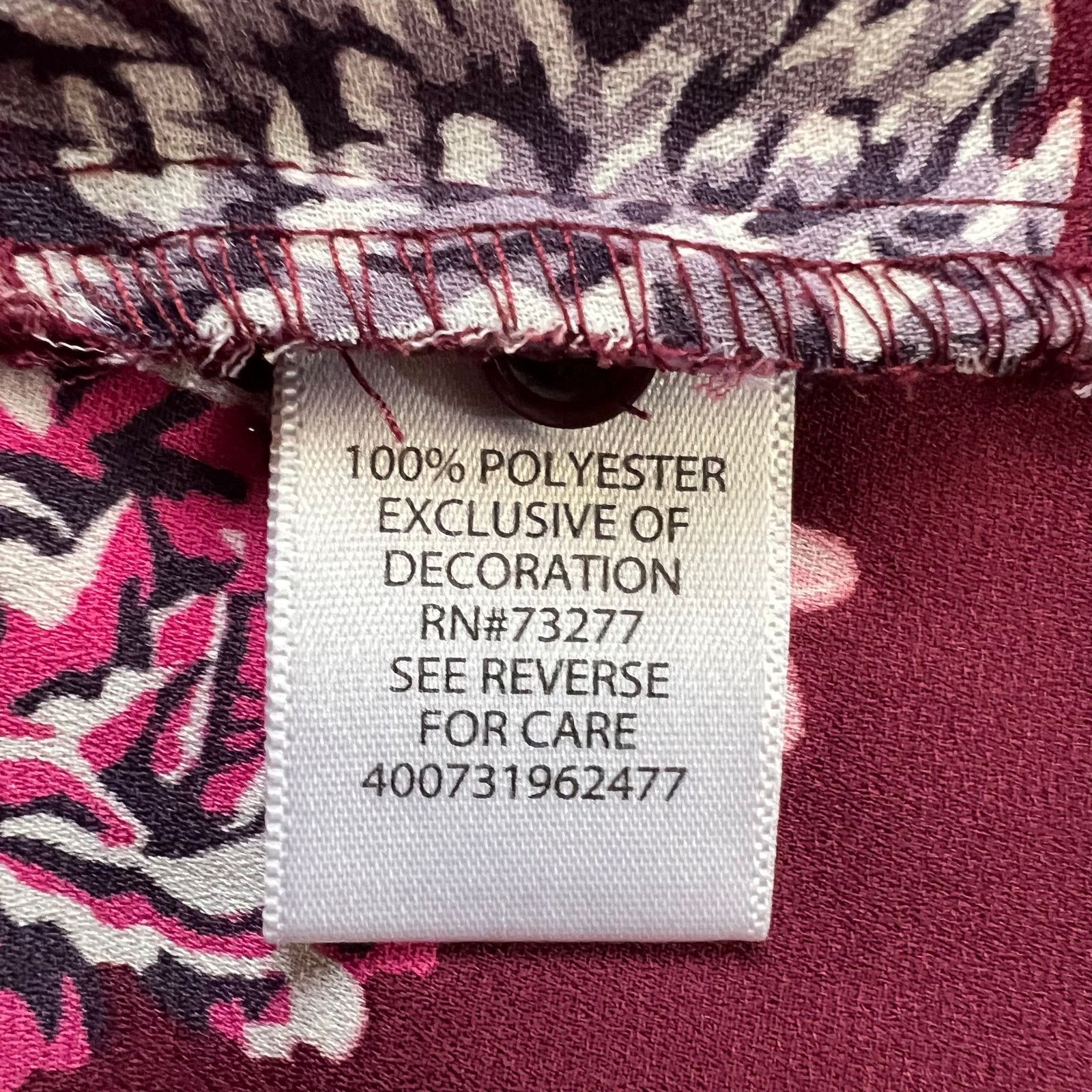 Other Candie's Burgandy Floral Print Sleeveless Top, XS Size XS / US 0-2 / IT 36-38 - 5 Thumbnail