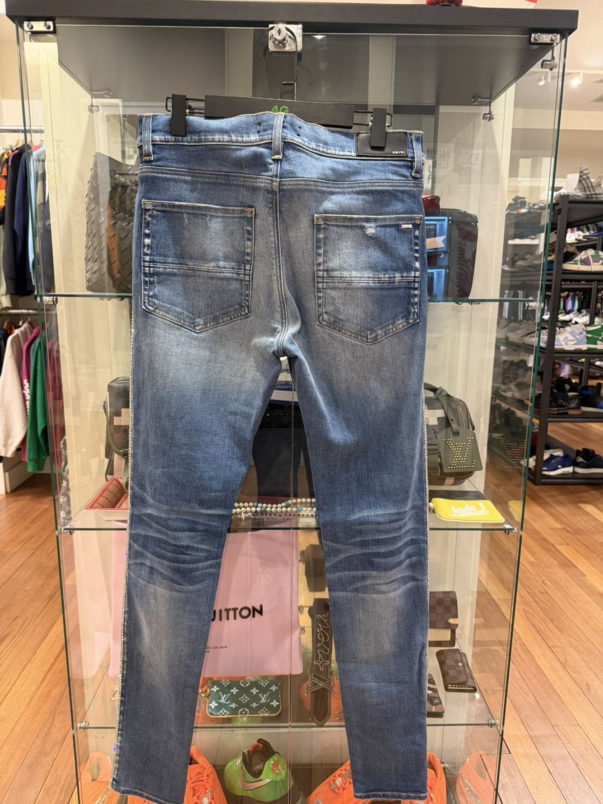 Amiri Amiri Crystal Track Denim Jeans Size US 34 / EU 50 - 2 Thumbnail