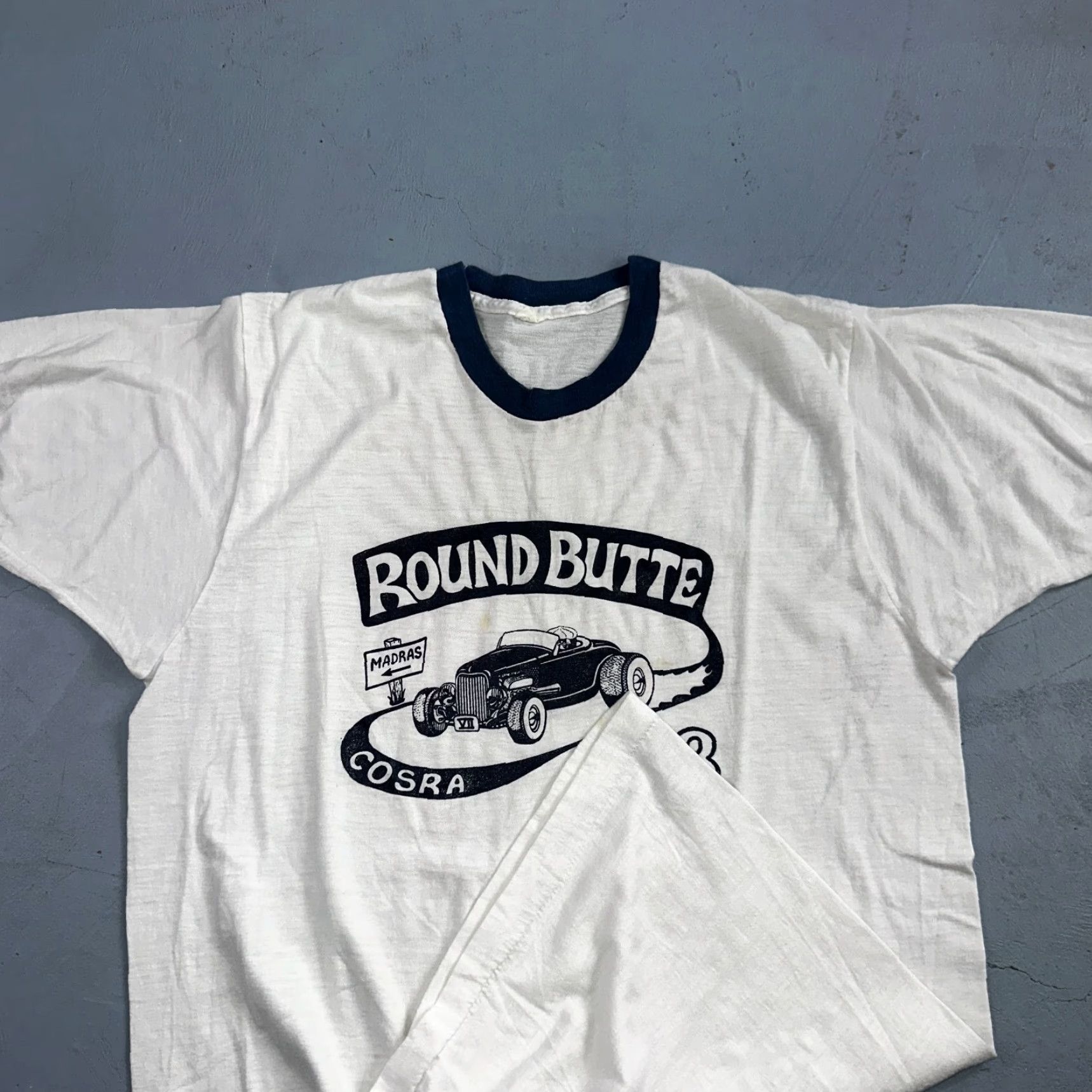 Vintage VINTAGE 1970s Oregon T-Shirt Men M White Rockabilly Ringer Cars Hot Rod 70s Retro Size US M / EU 48-50 / 2 - 5 Thumbnail