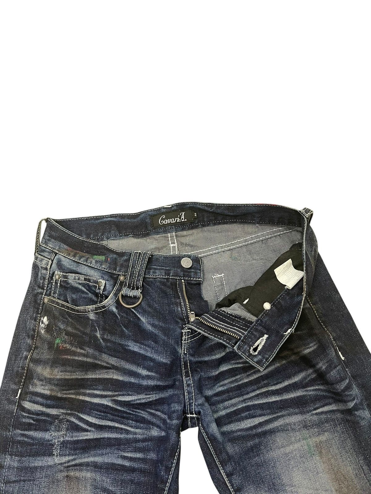 Japanese Brand Flare Jeans CavariA Honeycomb Distress Low Rise ERD 2🟦6 Size US 30 / EU 46 - 10 Thumbnail