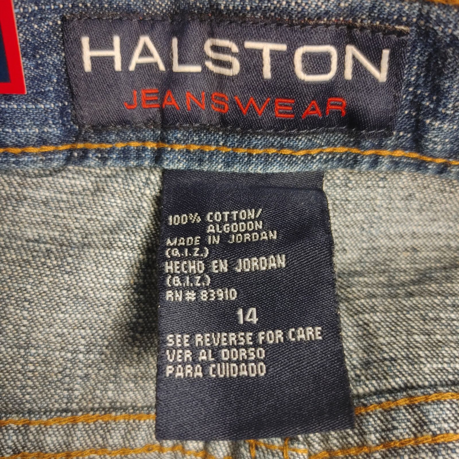 Halston Haltson Jean Wear Women 14 Dark Wash Navy Denim Mom Shorts Size 36" / US 14 / IT 50 - 3 Thumbnail