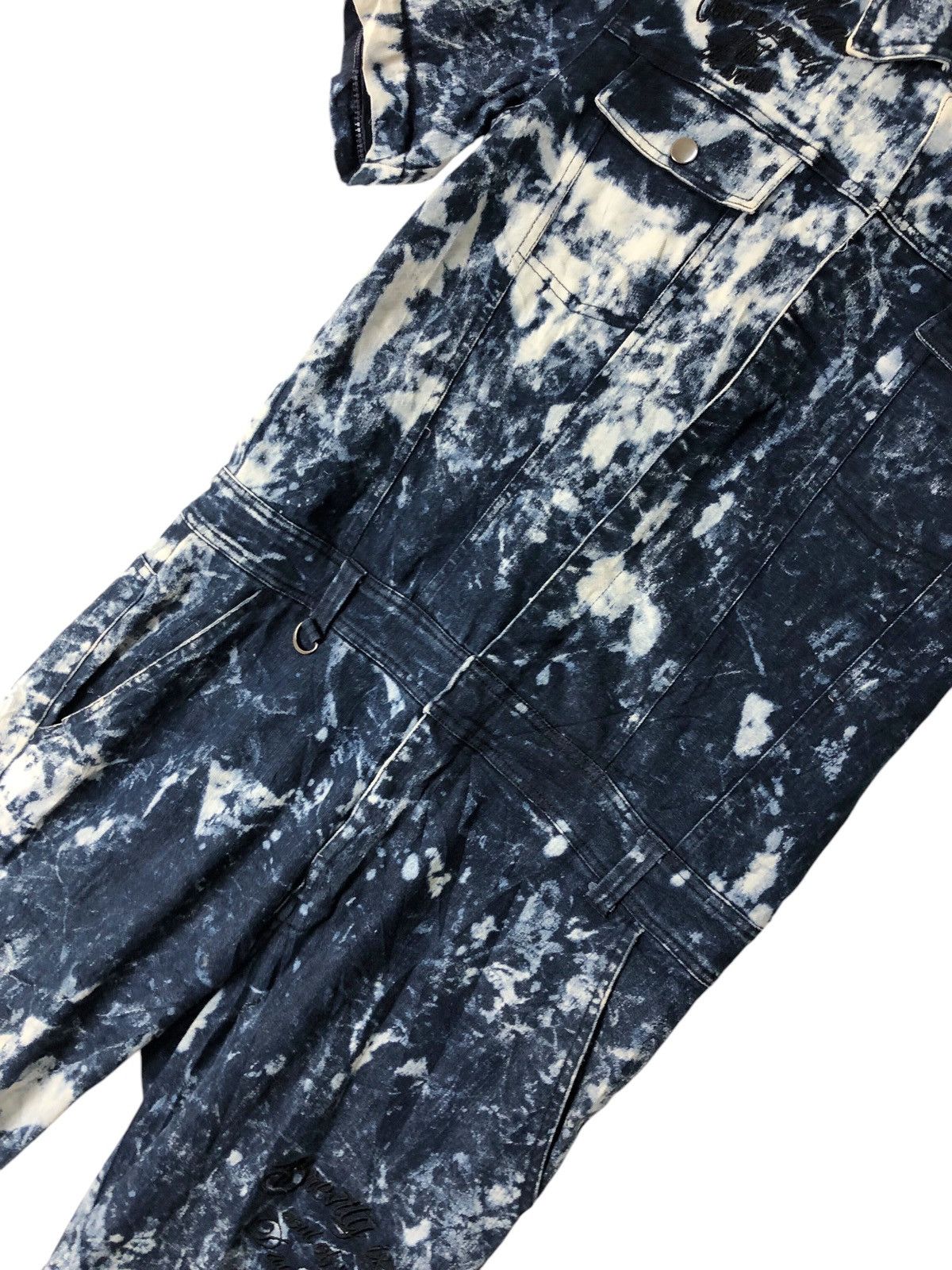 Japanese Brand Jpn Brand Dry Moon Acid Wash Jumpersuit Embroidery Coveralls Size US M / EU 48-50 / 2 - 14 Thumbnail