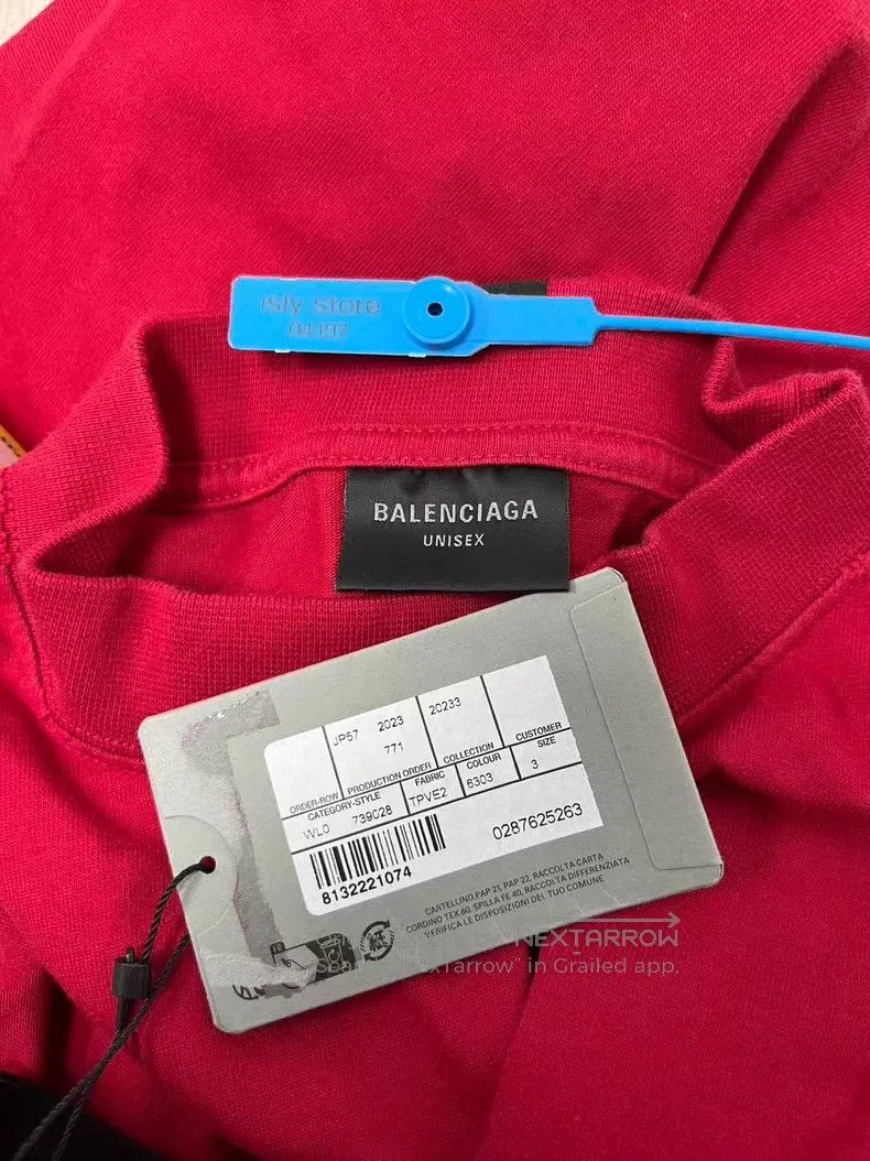Balenciaga Balenciaga Letter Printed Collar Short Sleeve T-Shirt Size US L / EU 52-54 / 3 - 4 Thumbnail