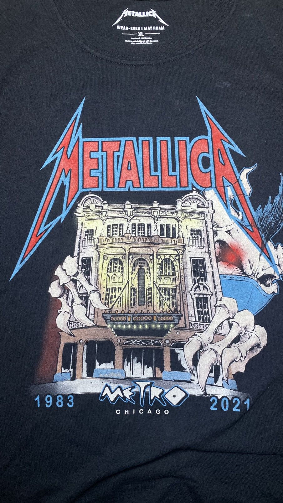 Band Tees × Metallica Metallica - Metro Chicago 2021 Band Tee Size US XL / EU 56 / 4 - 3 Thumbnail