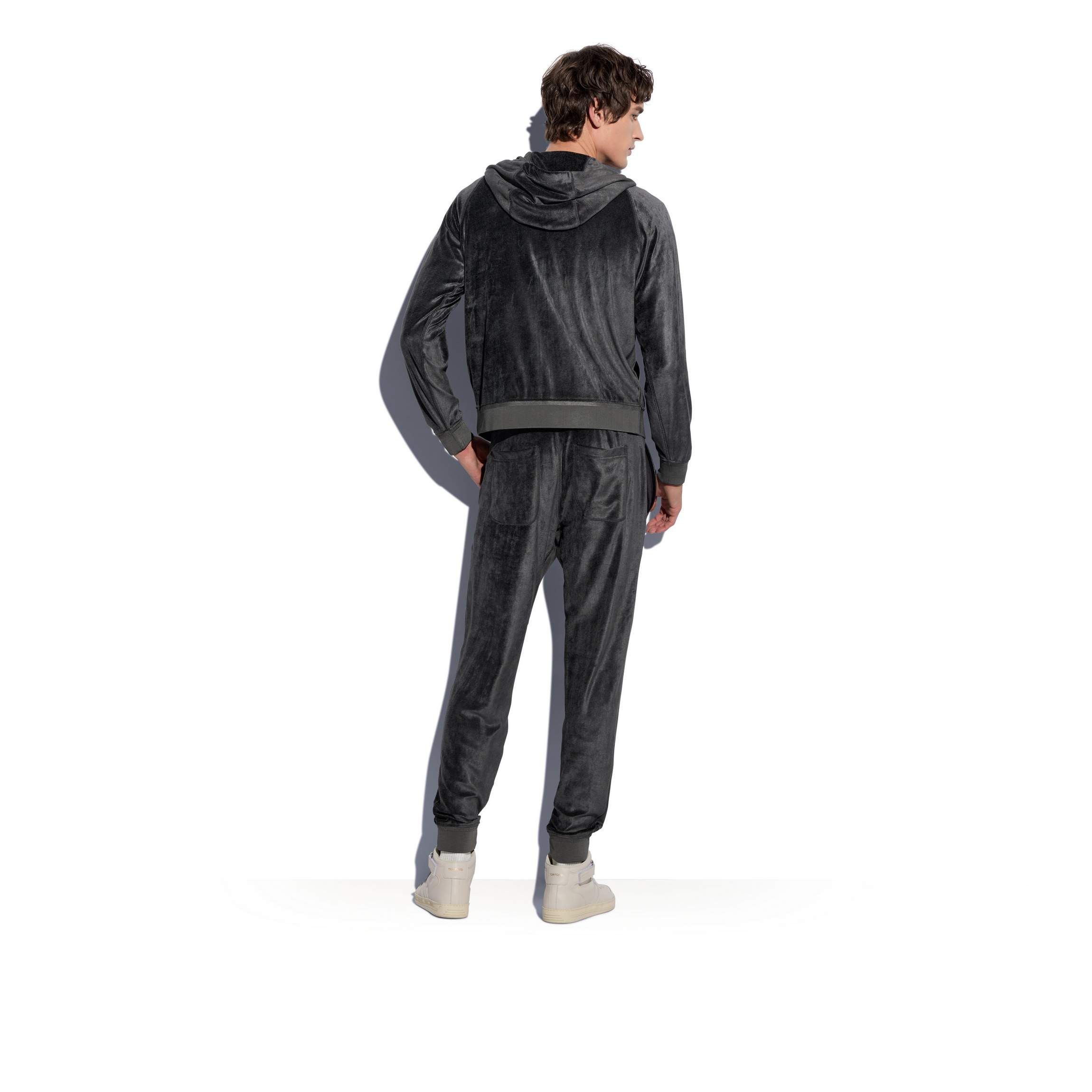 Tom Ford Best Dressed $1,850 w/Tax Velour Leather Accents Hoodie Size US M / EU 48-50 / 2 - 4 Thumbnail