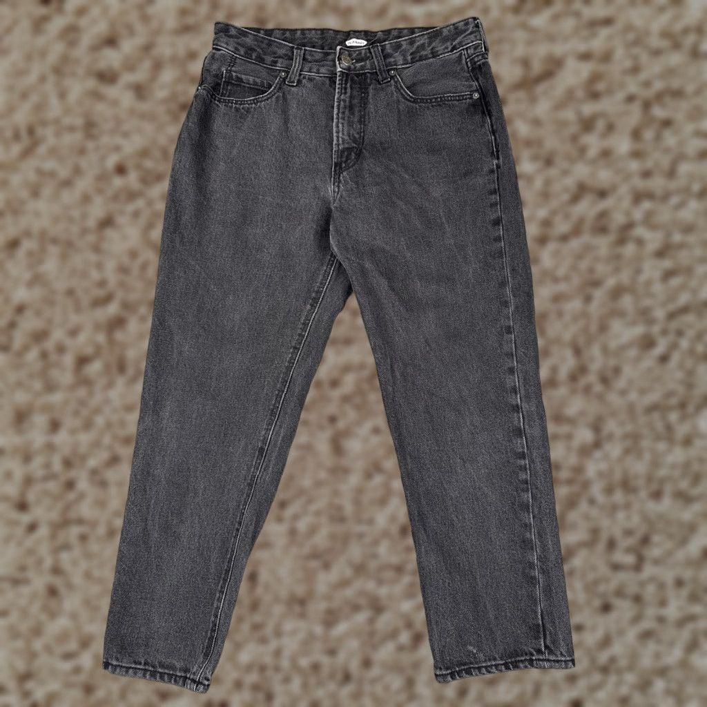 Old Navy VINTAGE Old Navy Jeans Womens 4 Black Charcoal Straight Leg Zip Fly Denim Five Pocket Size 27" / US 4 / IT 40 - 1 Thumbnail