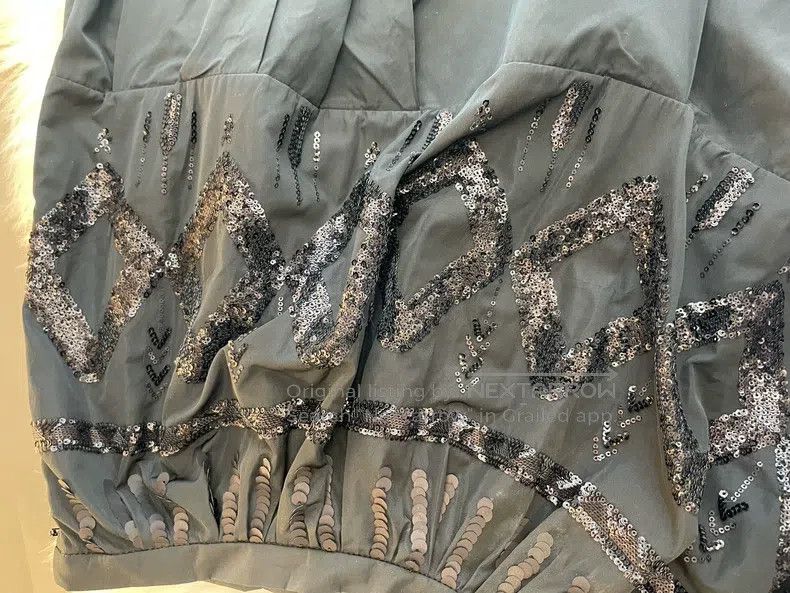 Brunello Cucinelli Brunello Cucinelli Black and Grey Sequin Polyester Long Sk Size 27" / US 4 / IT 40 - 5 Thumbnail
