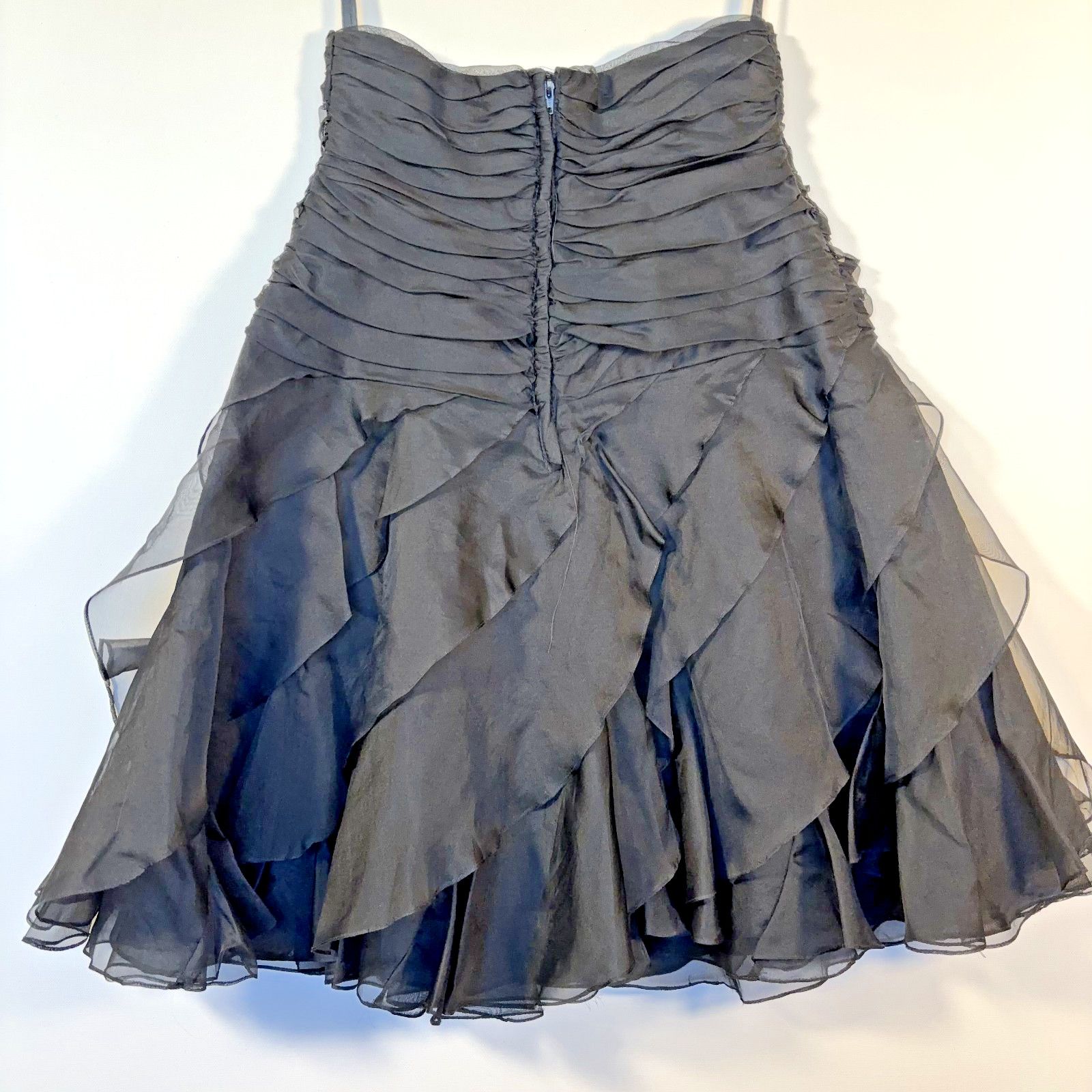 Tadashi Shoji Vintage Tadashi Shoji Black Silk Strapless Cocktail Dress 8 Size M / US 6-8 / IT 42-44 - 7 Thumbnail