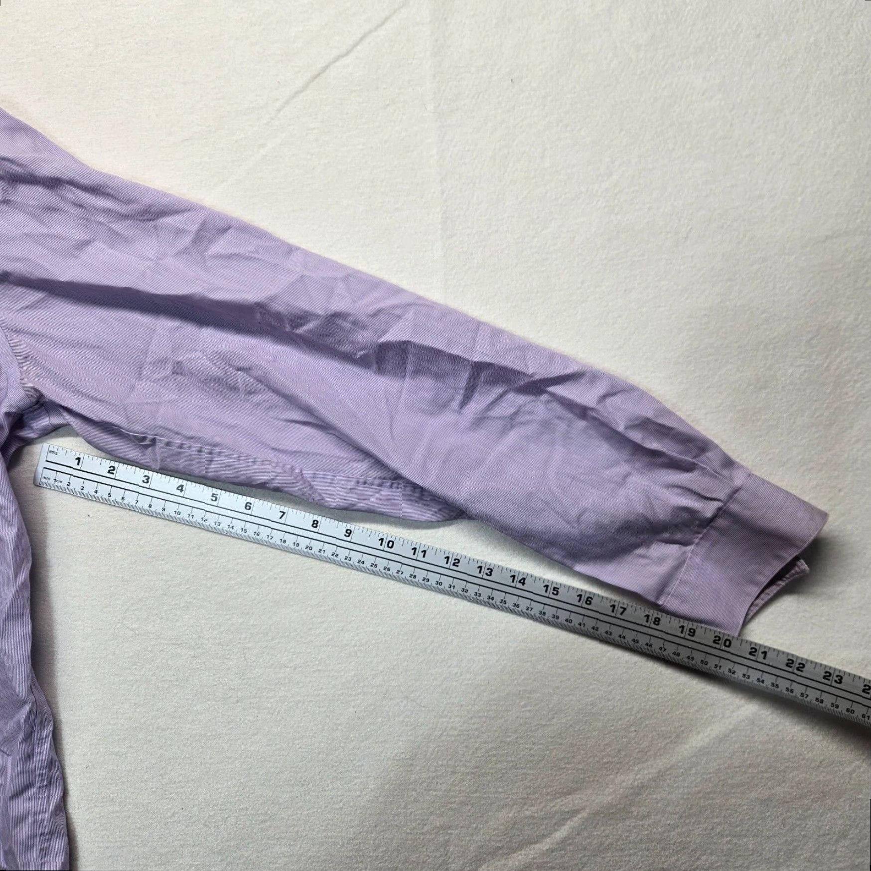 Kenneth Cole Kenneth Cole Reaction Dress Shirt Purple Striped Button Down XL Size 46R - 5 Thumbnail