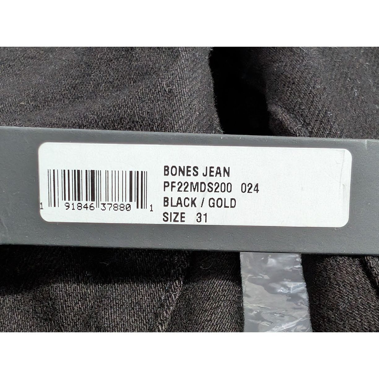 Amiri o1rshd1 Bones Jeans in Black/Gold Size US 31 - 20 Thumbnail